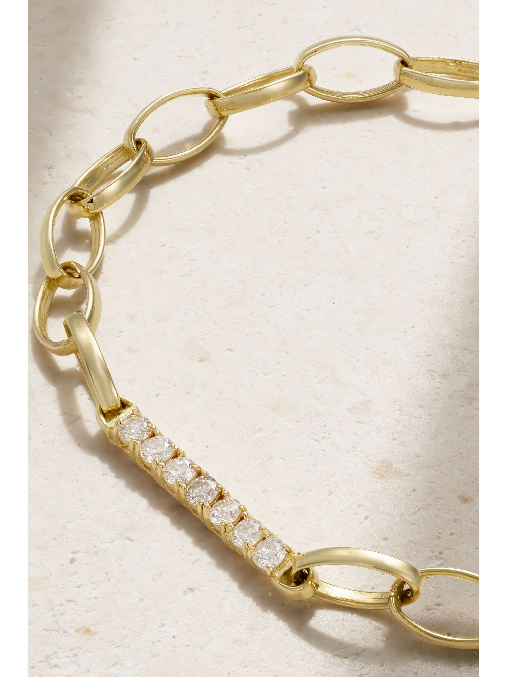 JENNIFER MEYER Medium Edith 18-karat gold diamond bracelet