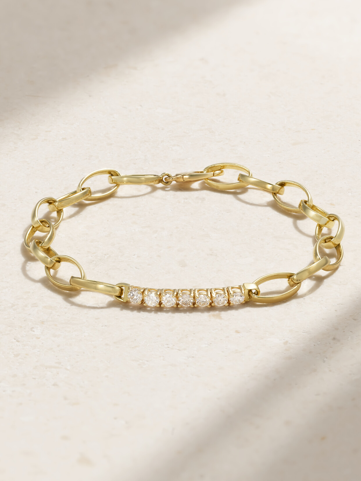 Jennifer Meyer - Medium Edith 18-karat Gold Diamond Bracelet - one size