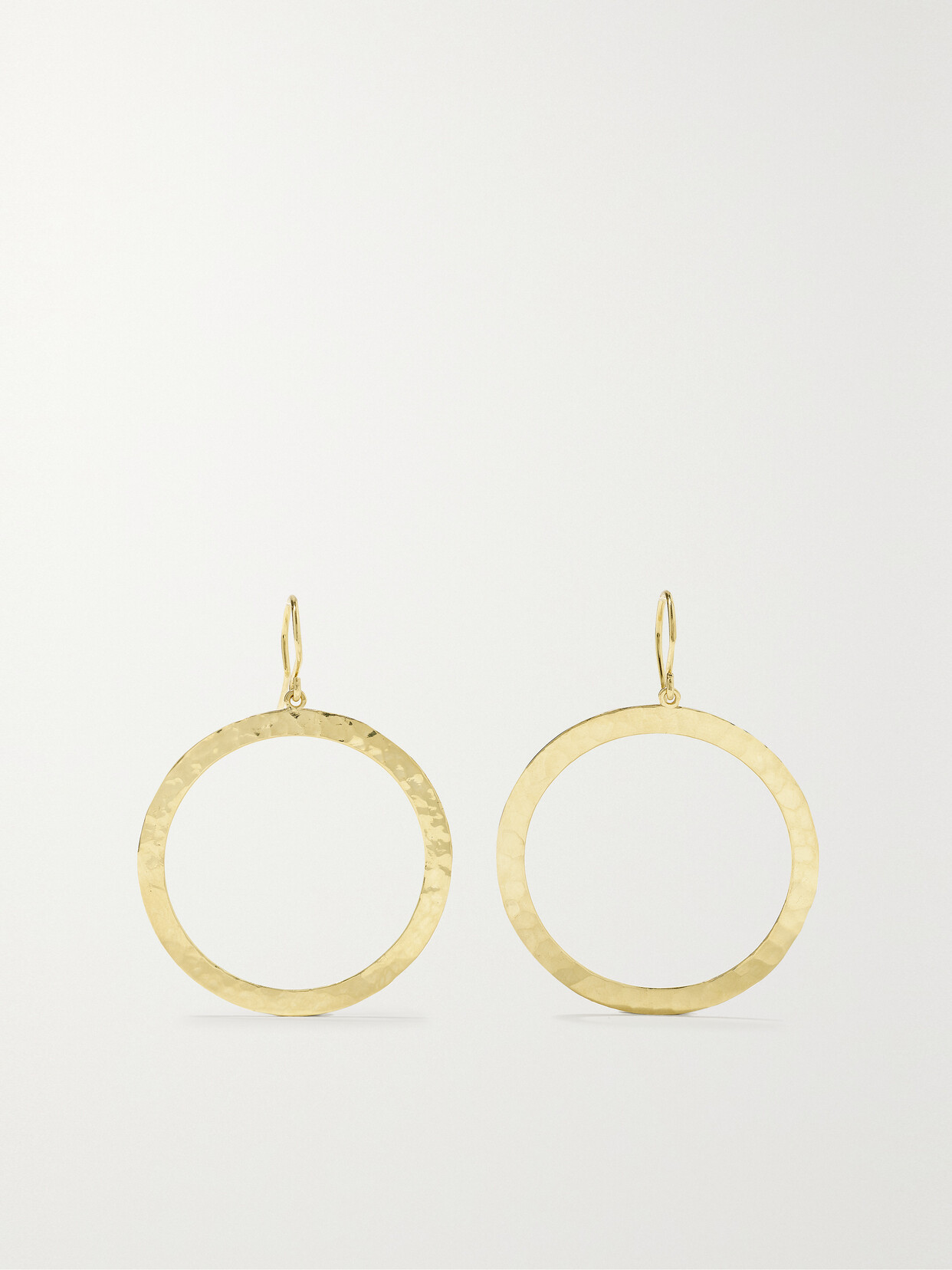 Jennifer Meyer Large Hammered Open Circle 18-karat  Earrings