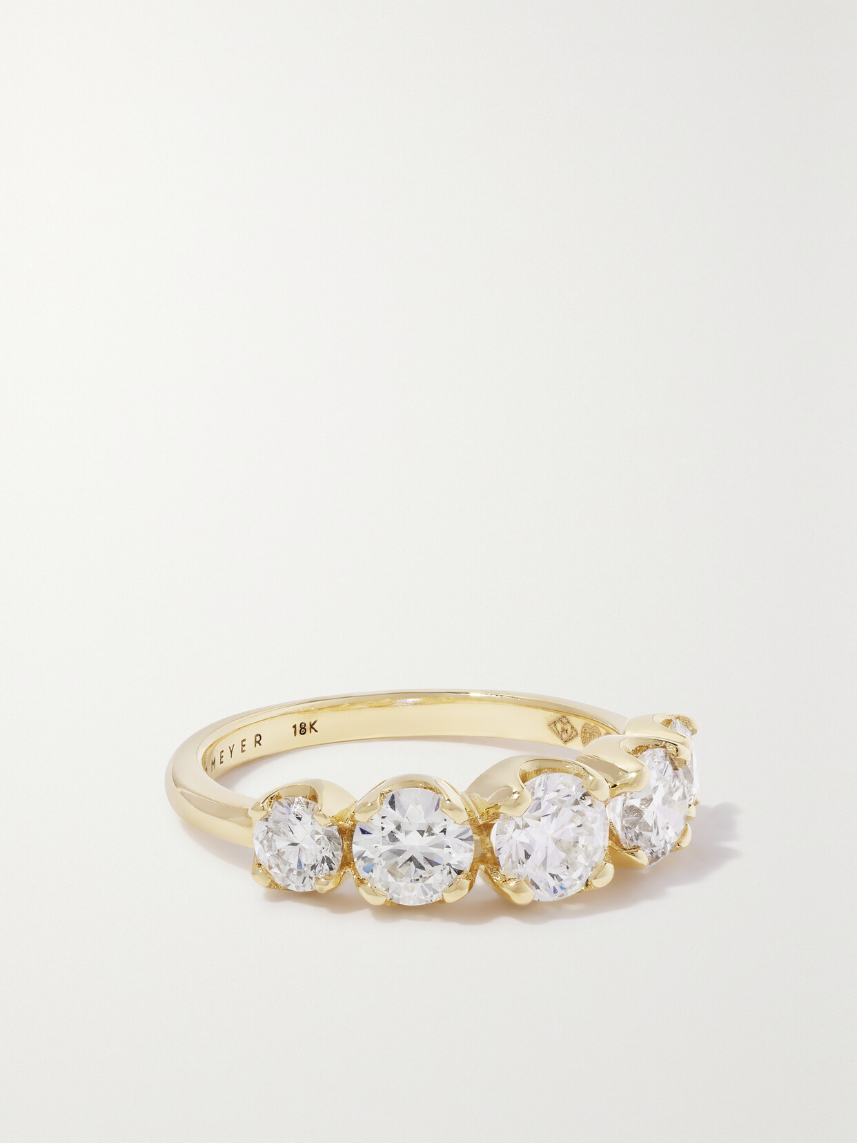 Jennifer Meyer Large 18-karat Gold Diamond Ring