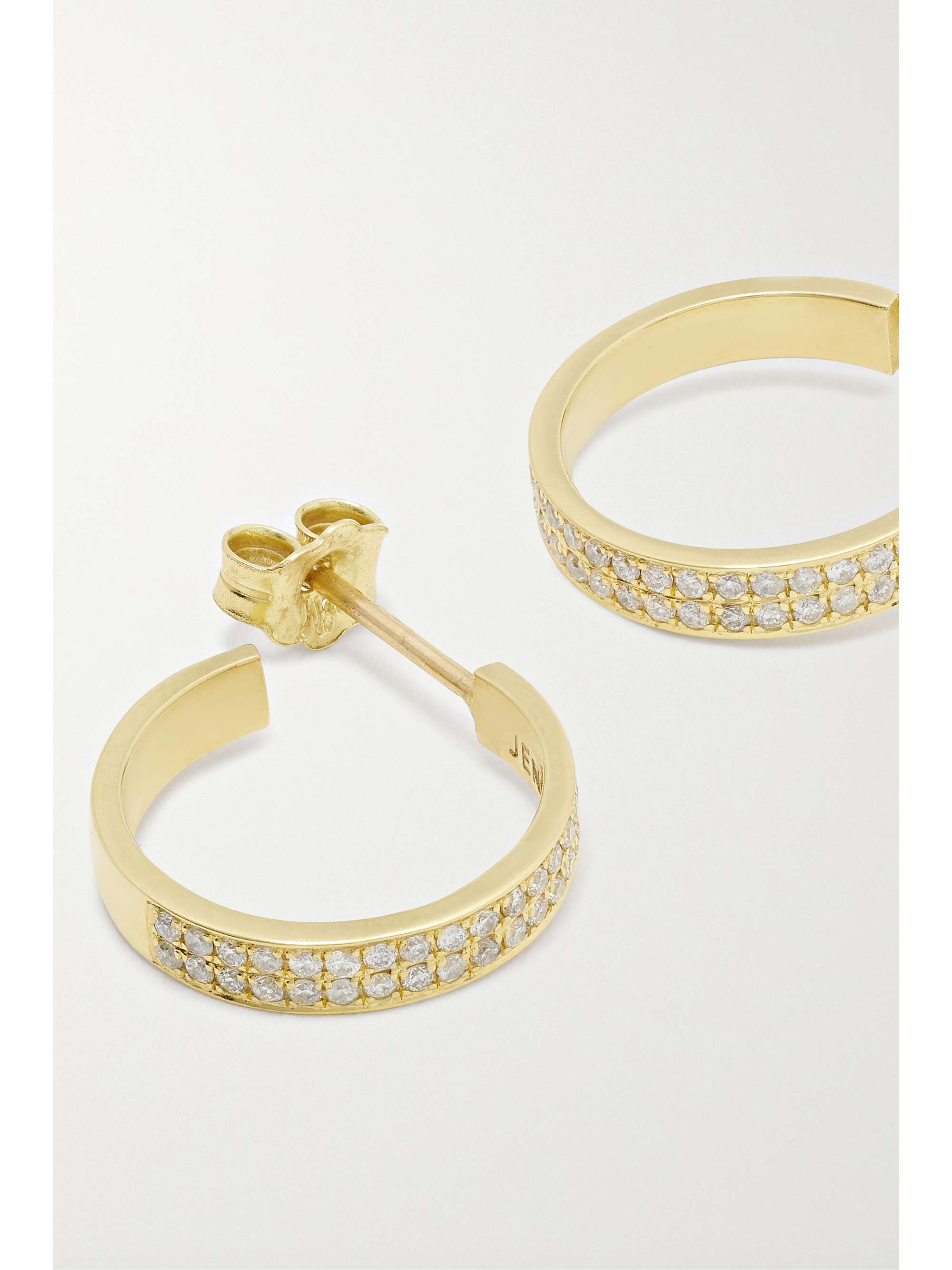 JENNIFER MEYER Mini Ellen 18-karat gold diamond hoop earrings