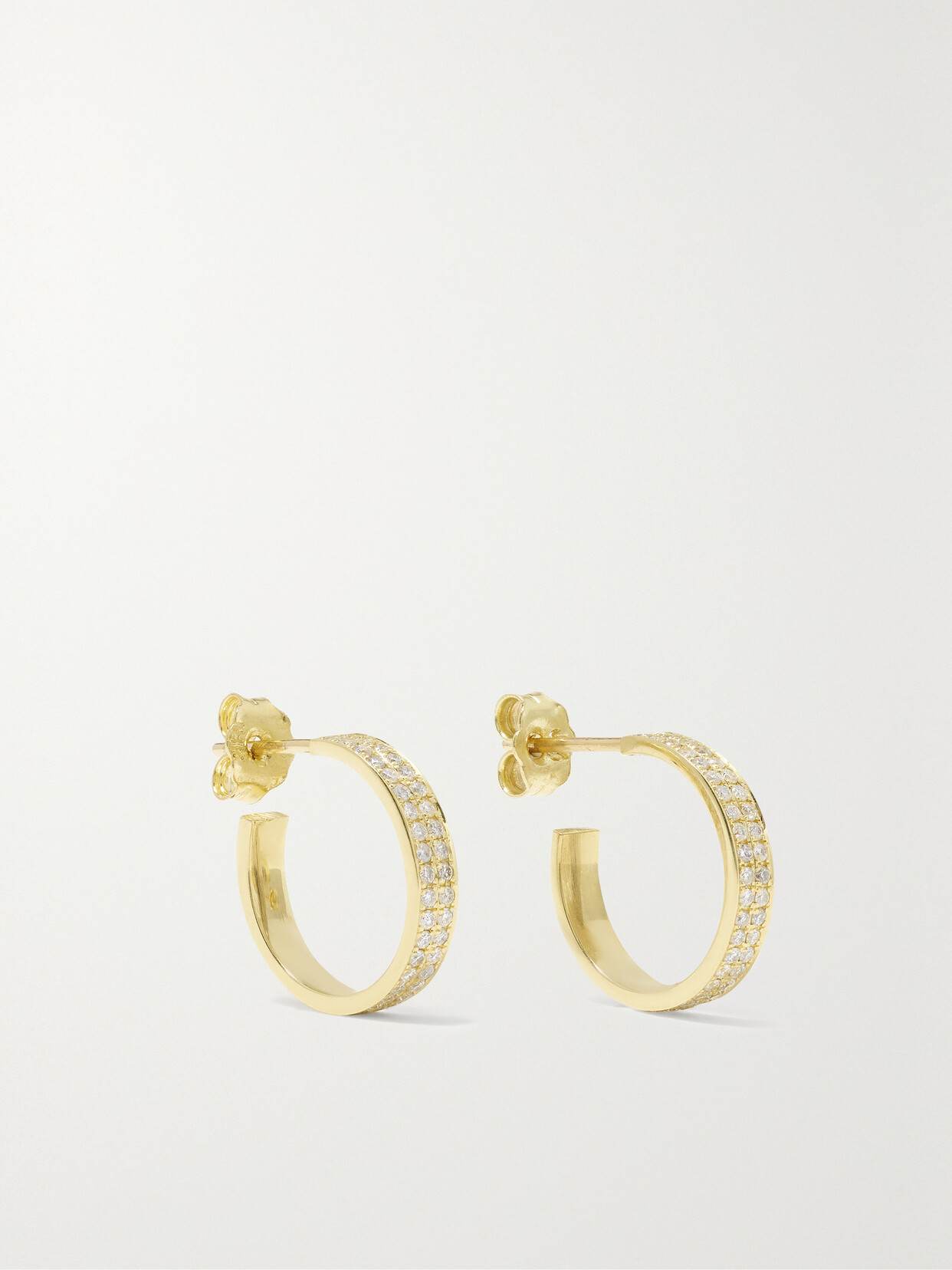 Jennifer Meyer Mini Ellen 18-karat Gold Diamond Hoop Earrings