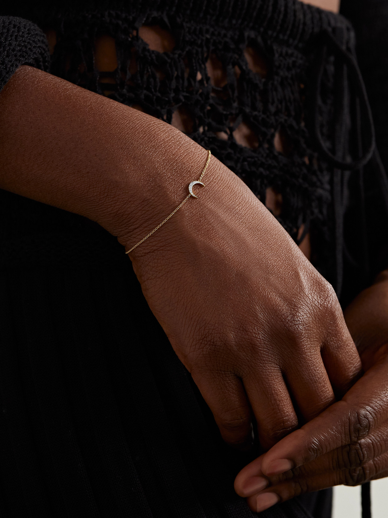 Jennifer Meyer Mini Carson 18-karat Gold Diamond Bracelet In Gold
