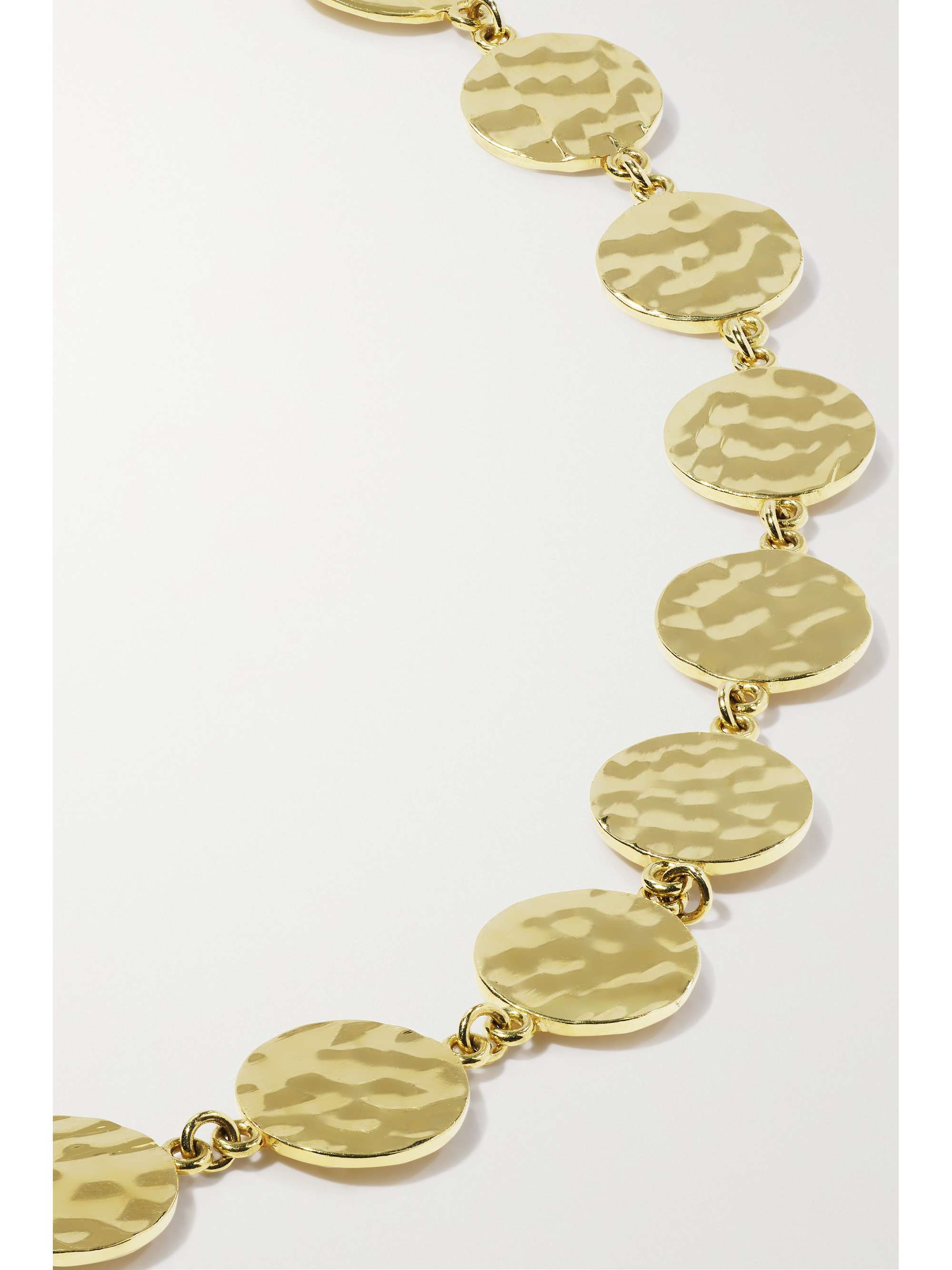 JENNIFER MEYER Mini Hammered Disc Link 18-karat gold necklace