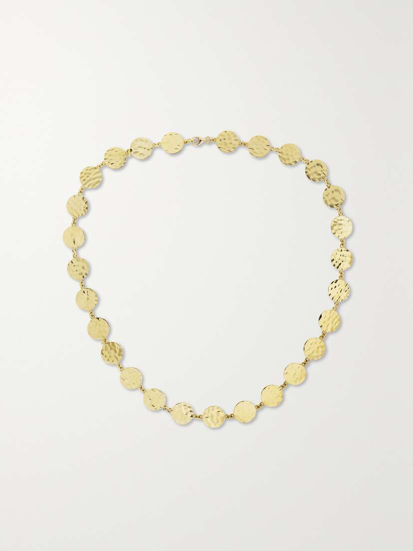 Jennifer Meyer Mini Hammered Disc Link 18-karat Gold Necklace