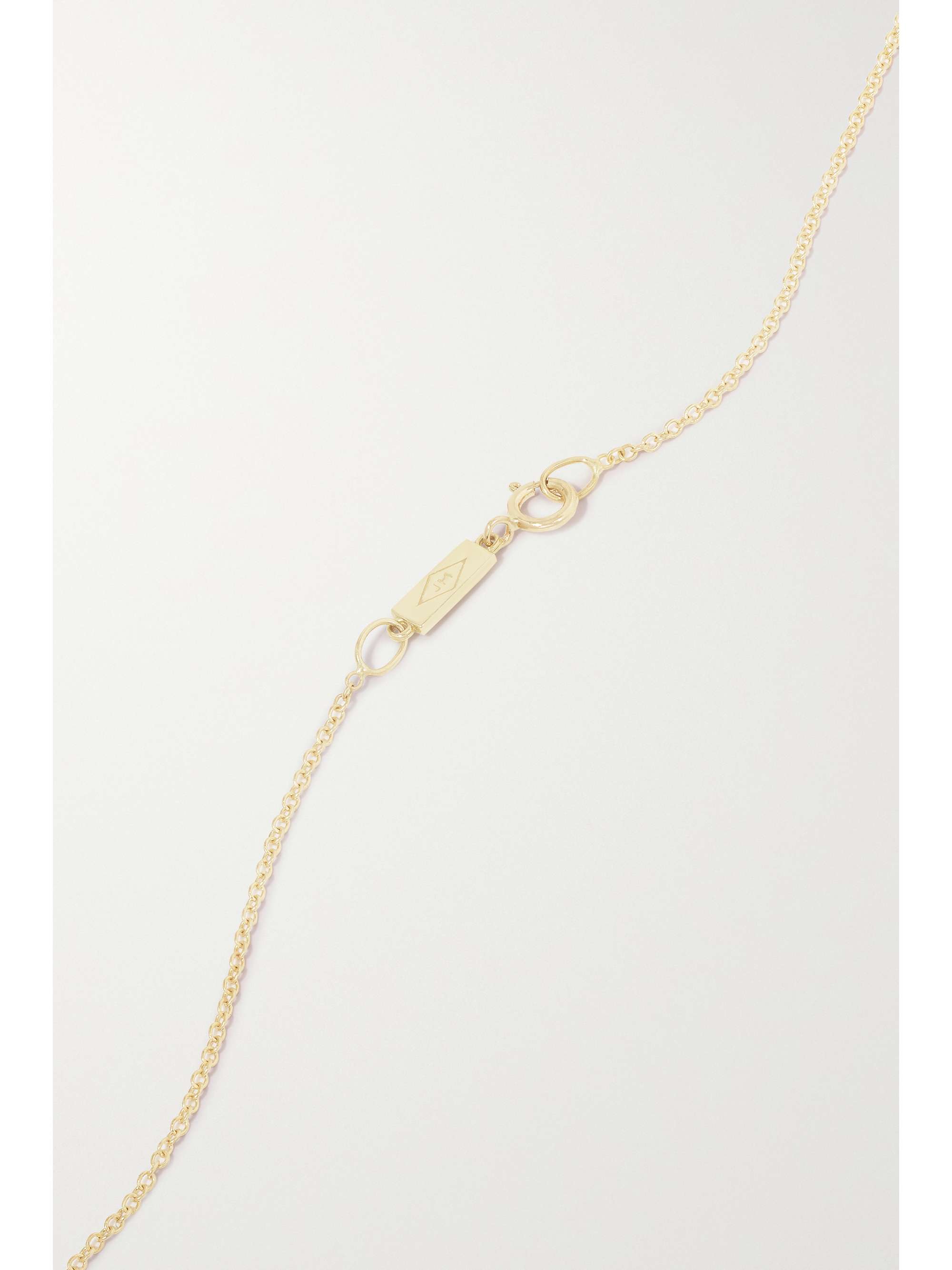 JENNIFER MEYER Medium Evil Eye 18-karat gold, diamond and emerald necklace