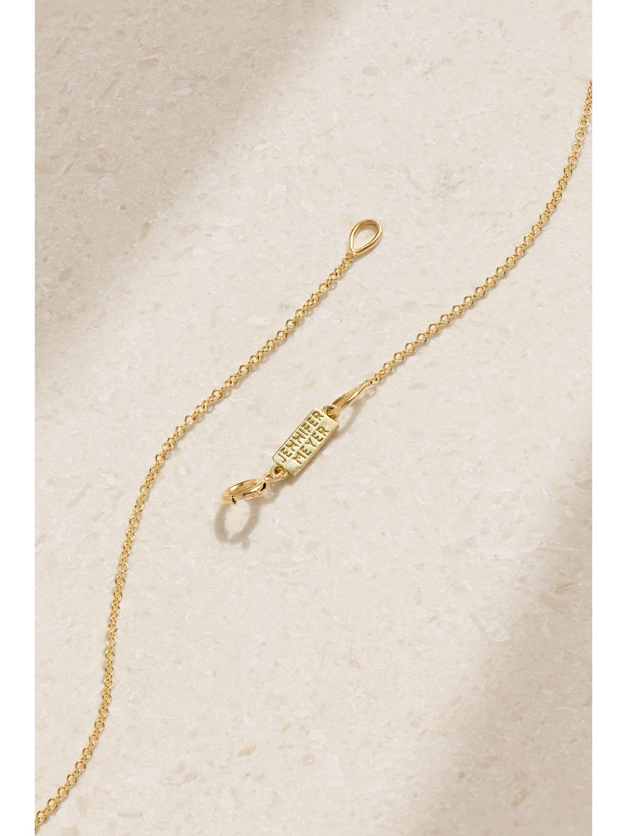 JENNIFER MEYER Good Luck 18-karat gold diamond necklace