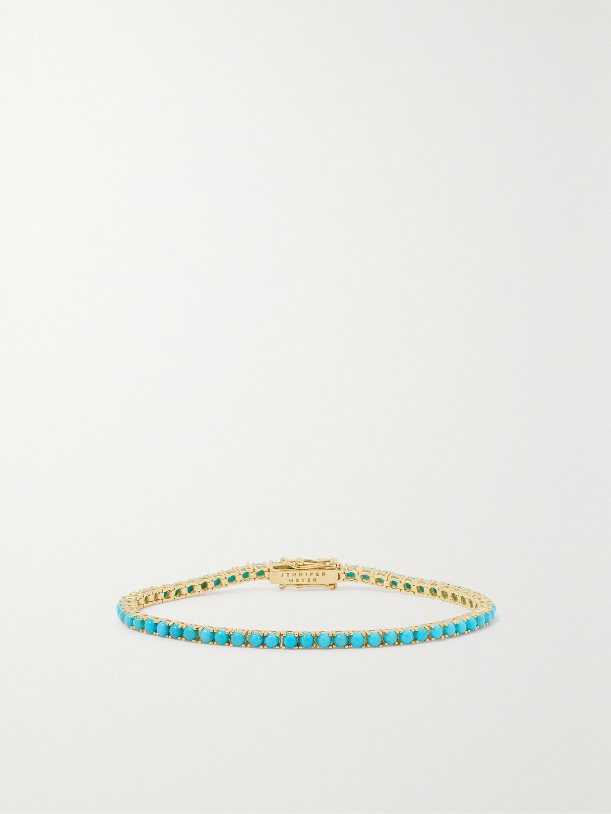 Jennifer Meyer - Four Prong 18-karat Gold Turquoise Tennis Bracelet - Blue