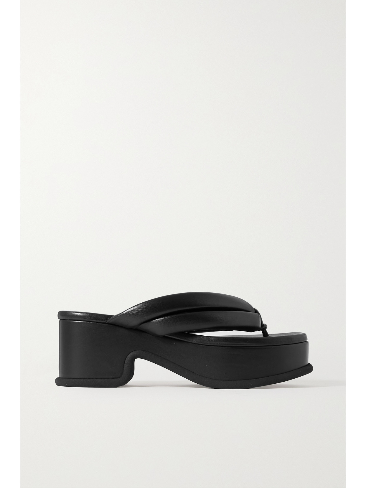 Shop Dries Van Noten Leather Platform Sandals In Black