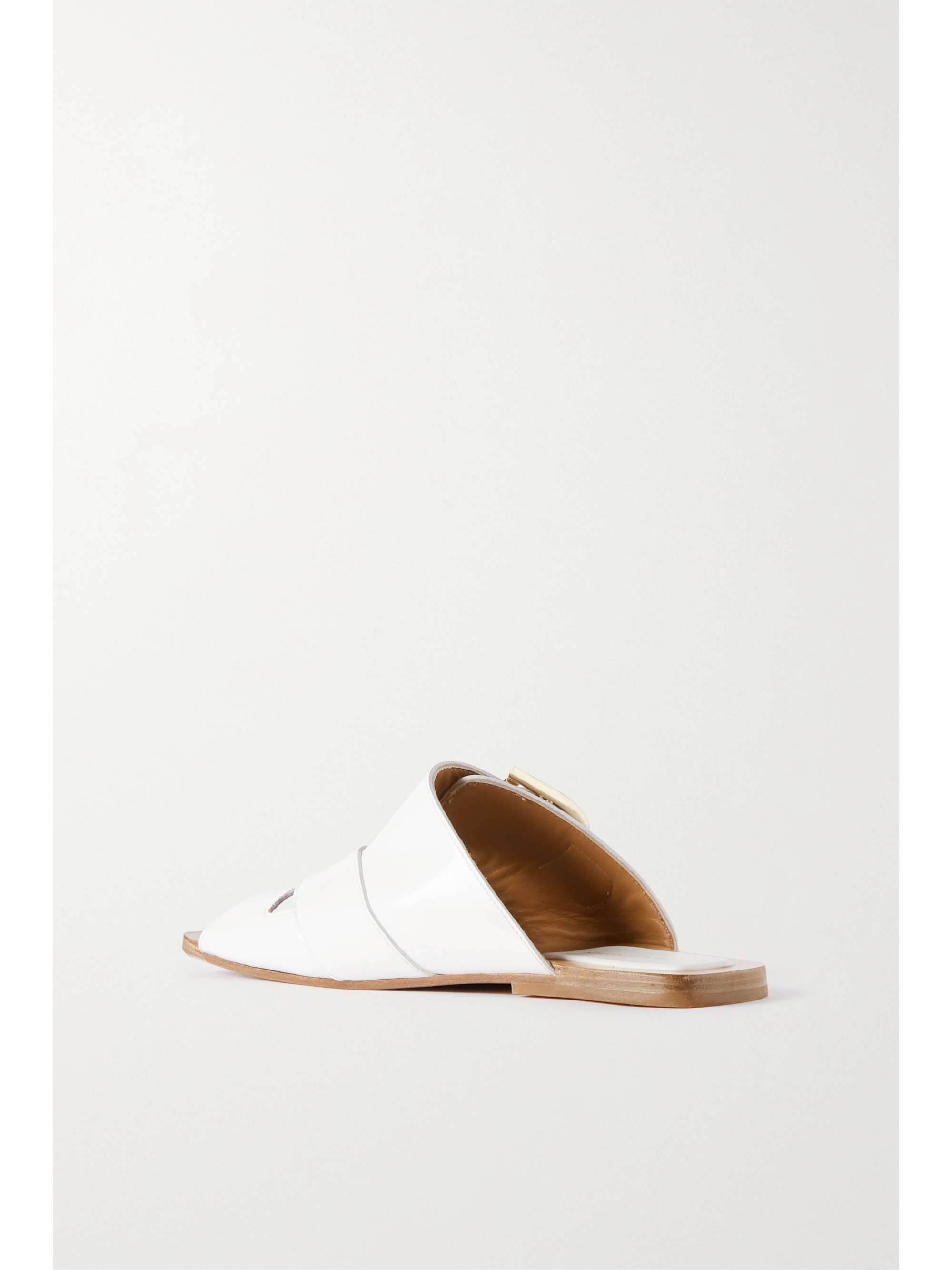 DRIES VAN NOTEN Buckled leather slides