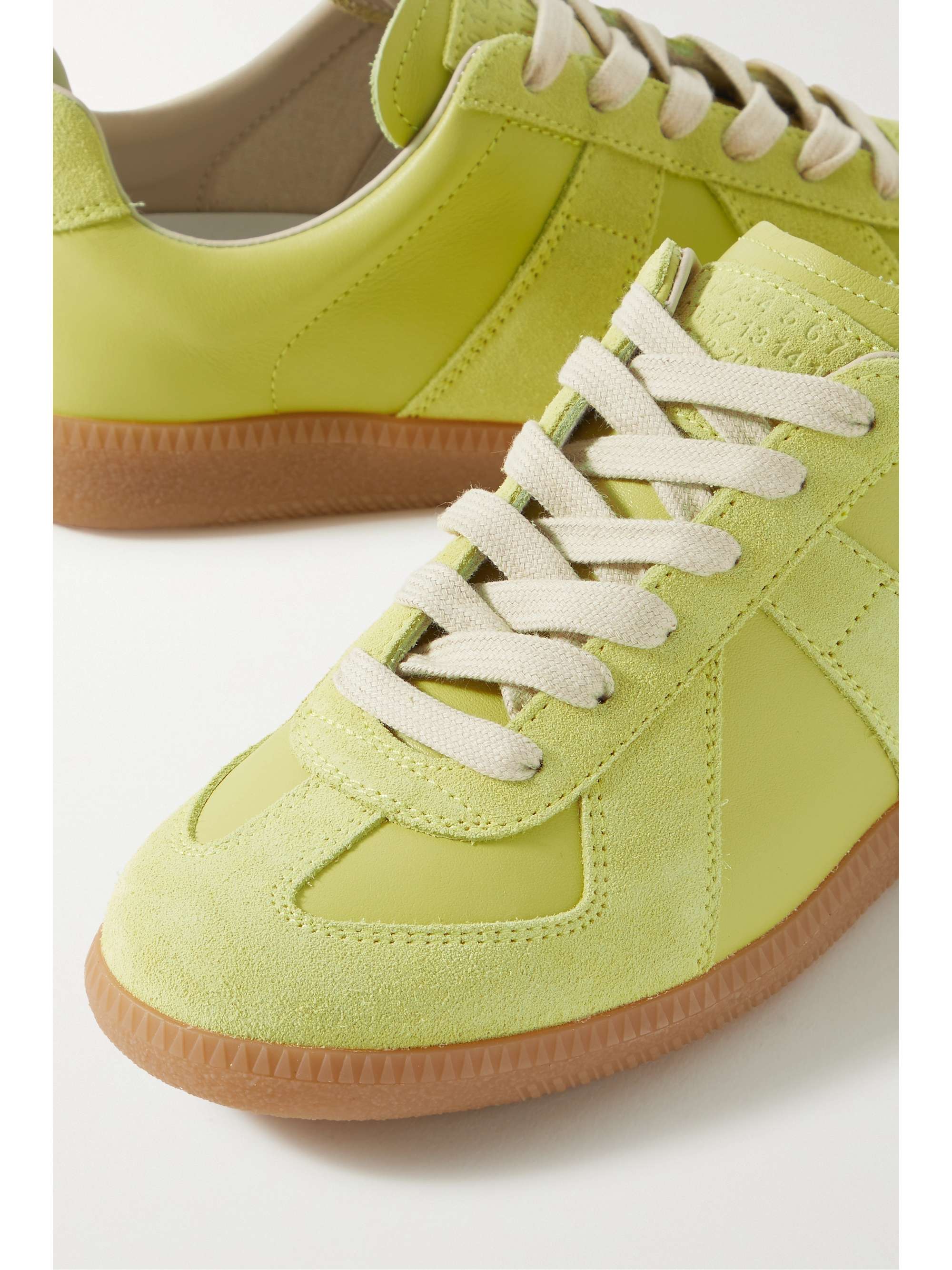 MAISON MARGIELA Replica leather and suede sneakers