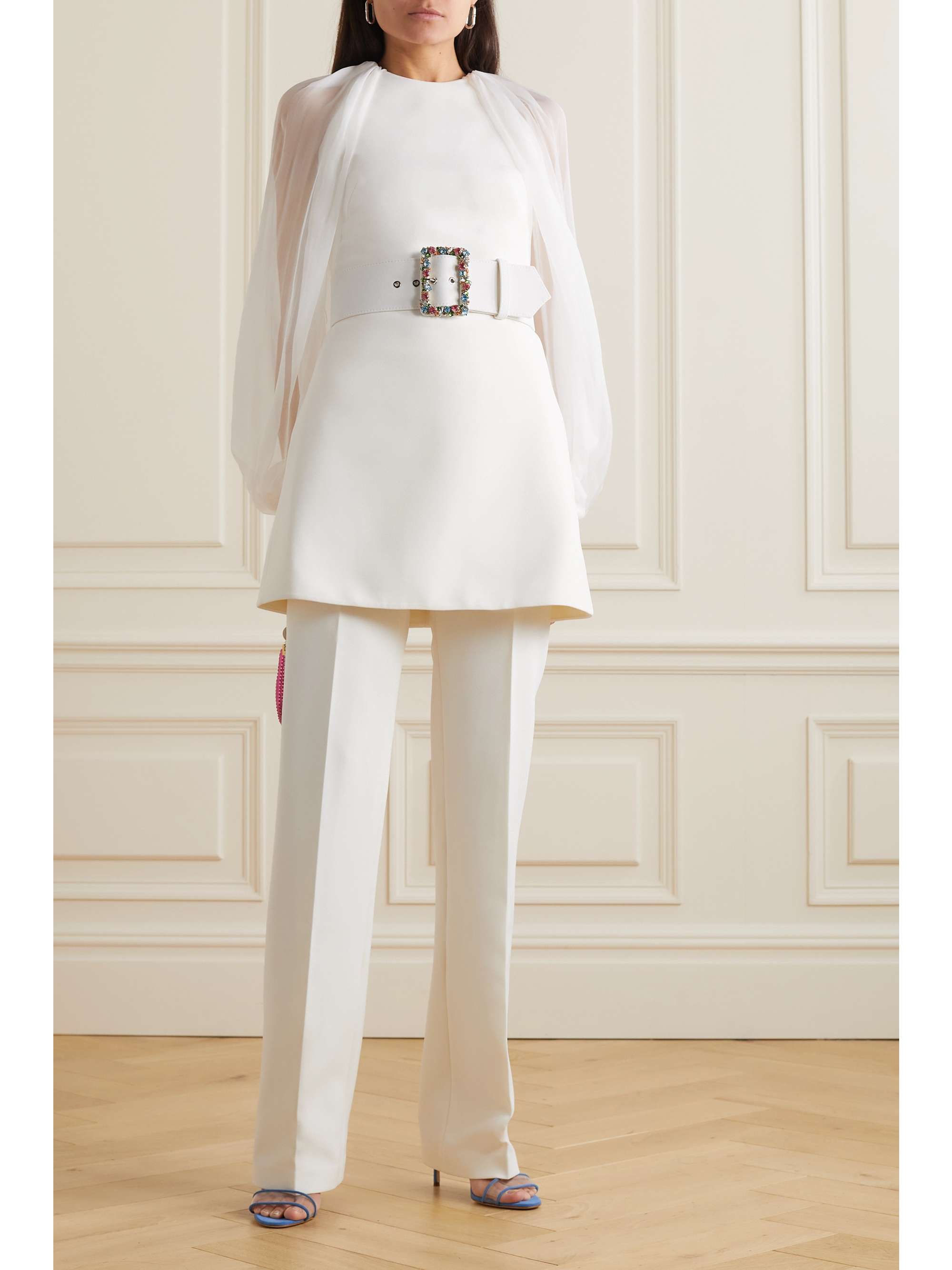 SAFIYAA Goldie stretch-crepe straight-leg pants