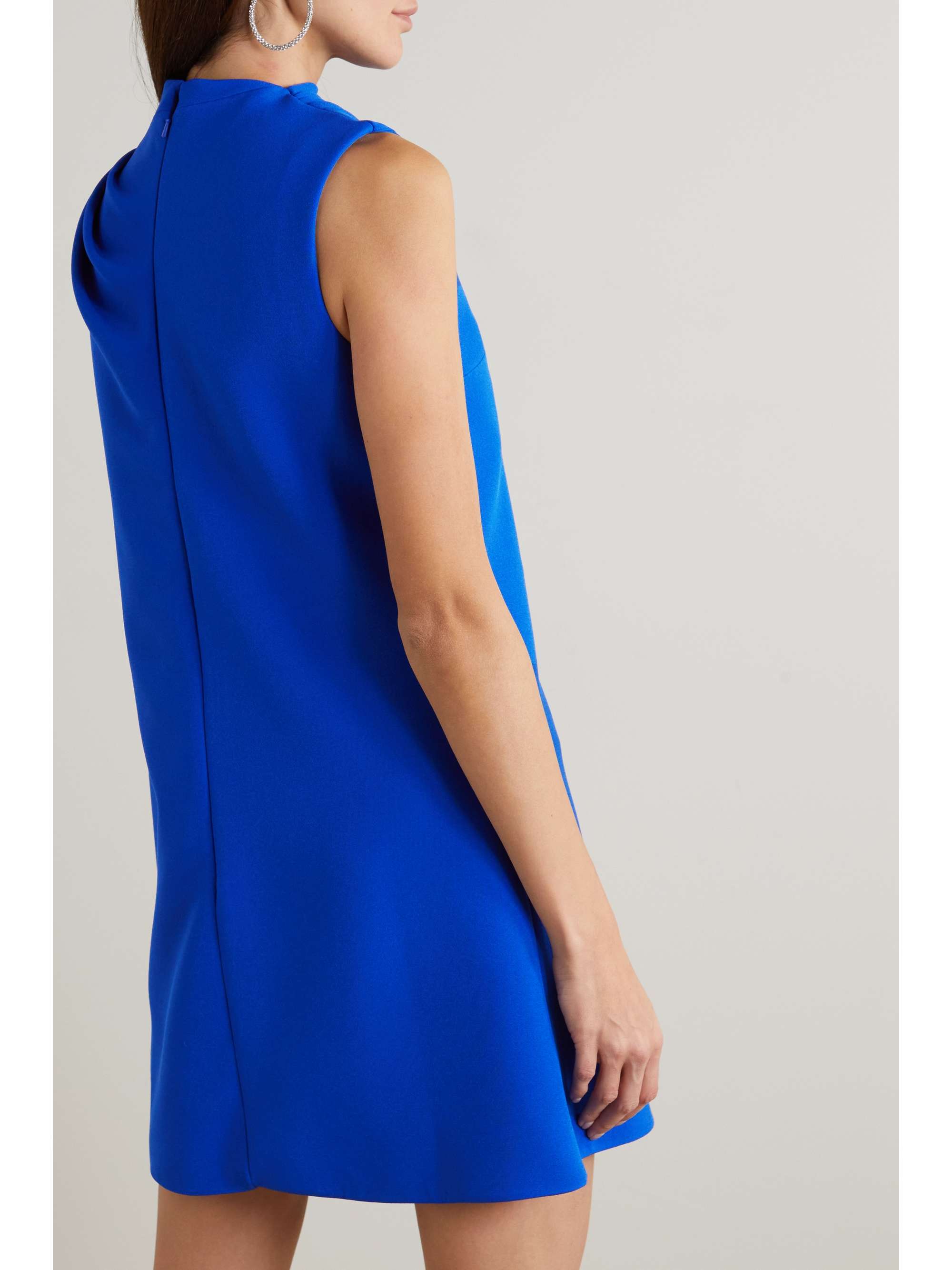 SAFIYAA Margareta asymmetric cape-effect crepe mini dress
