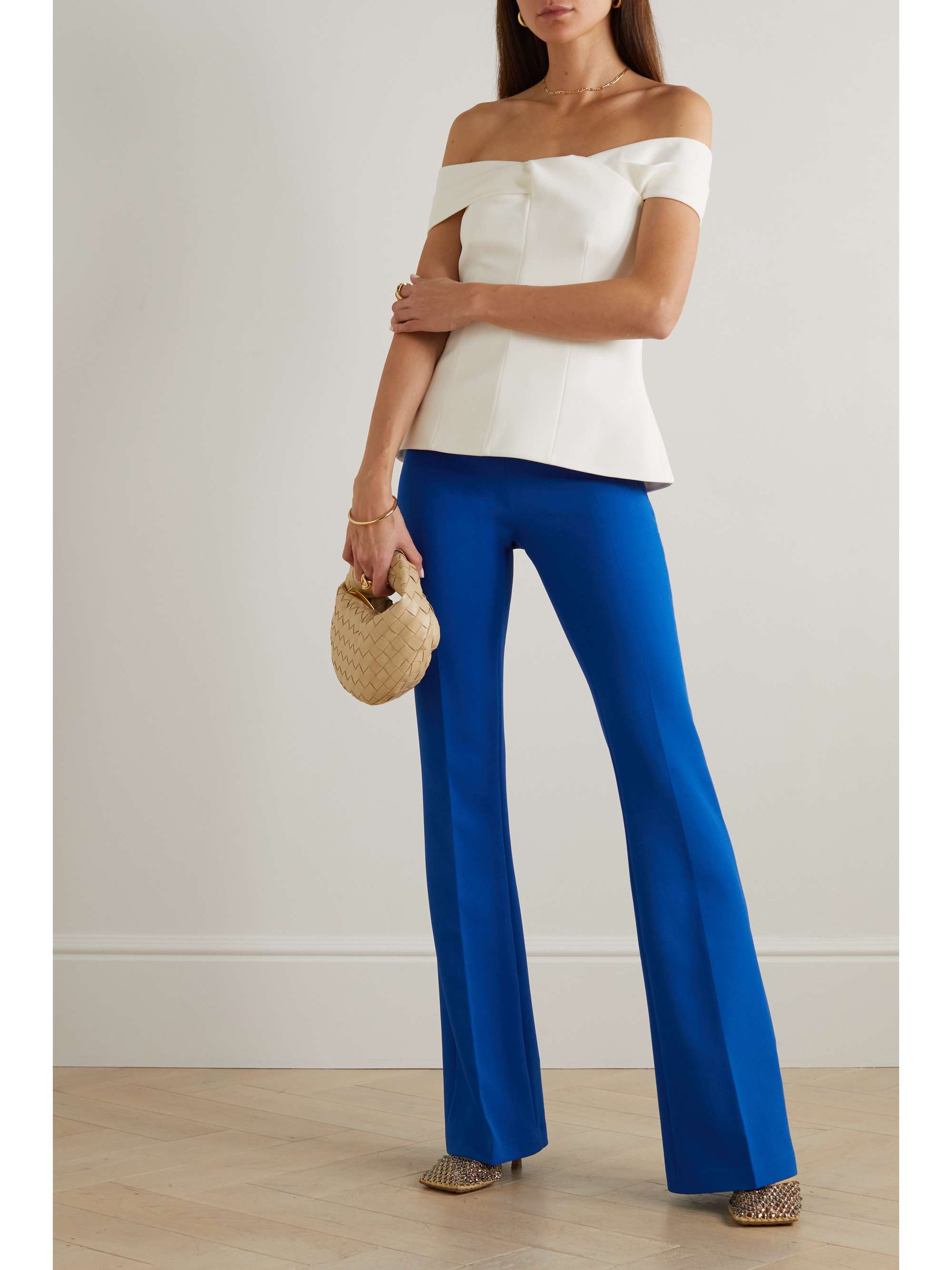 SAFIYAA Alexa stretch-crepe flared pants