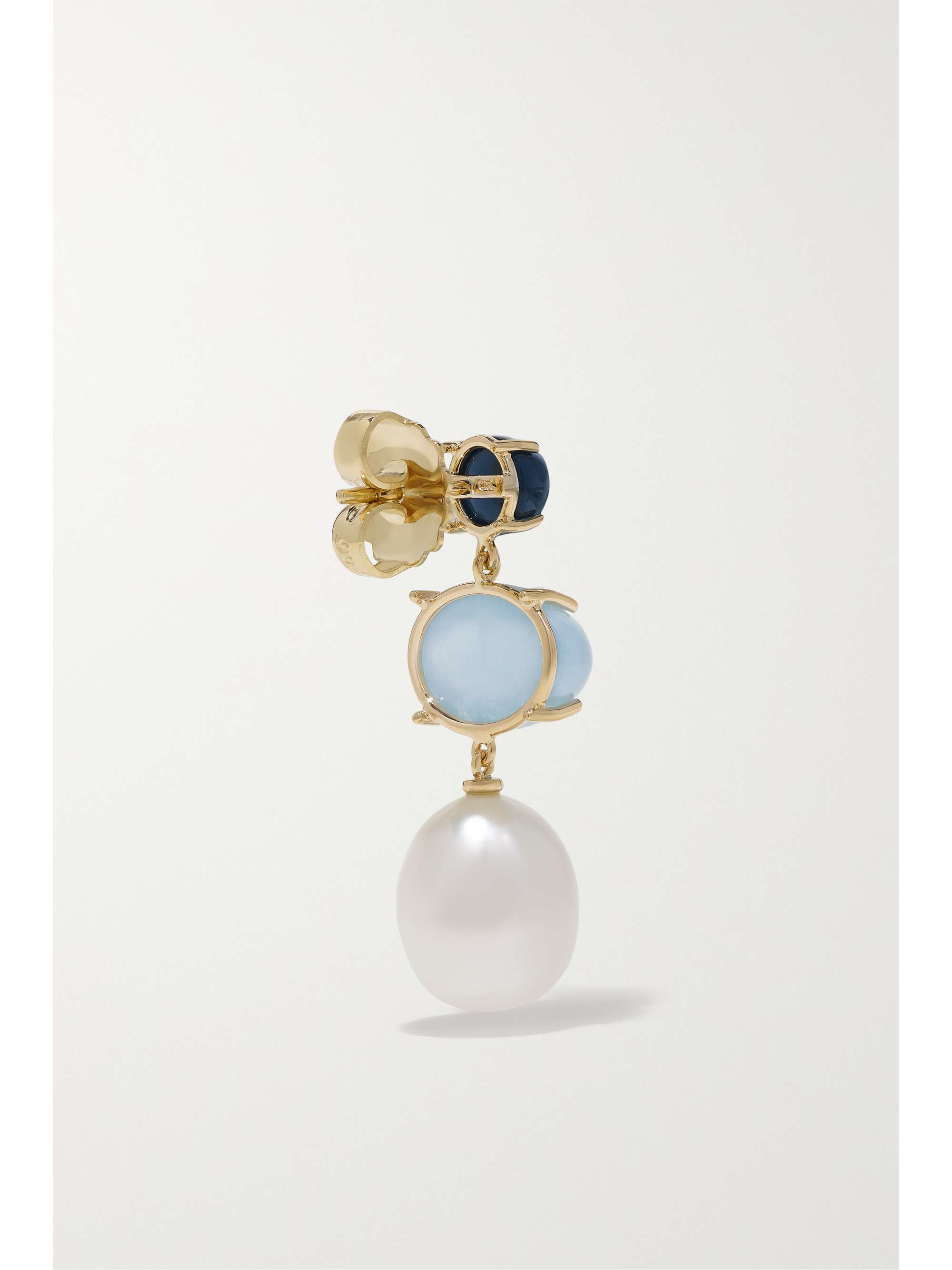 OLE LYNGGAARD COPENHAGEN Lotus 18-karat gold multi-stone earrings
