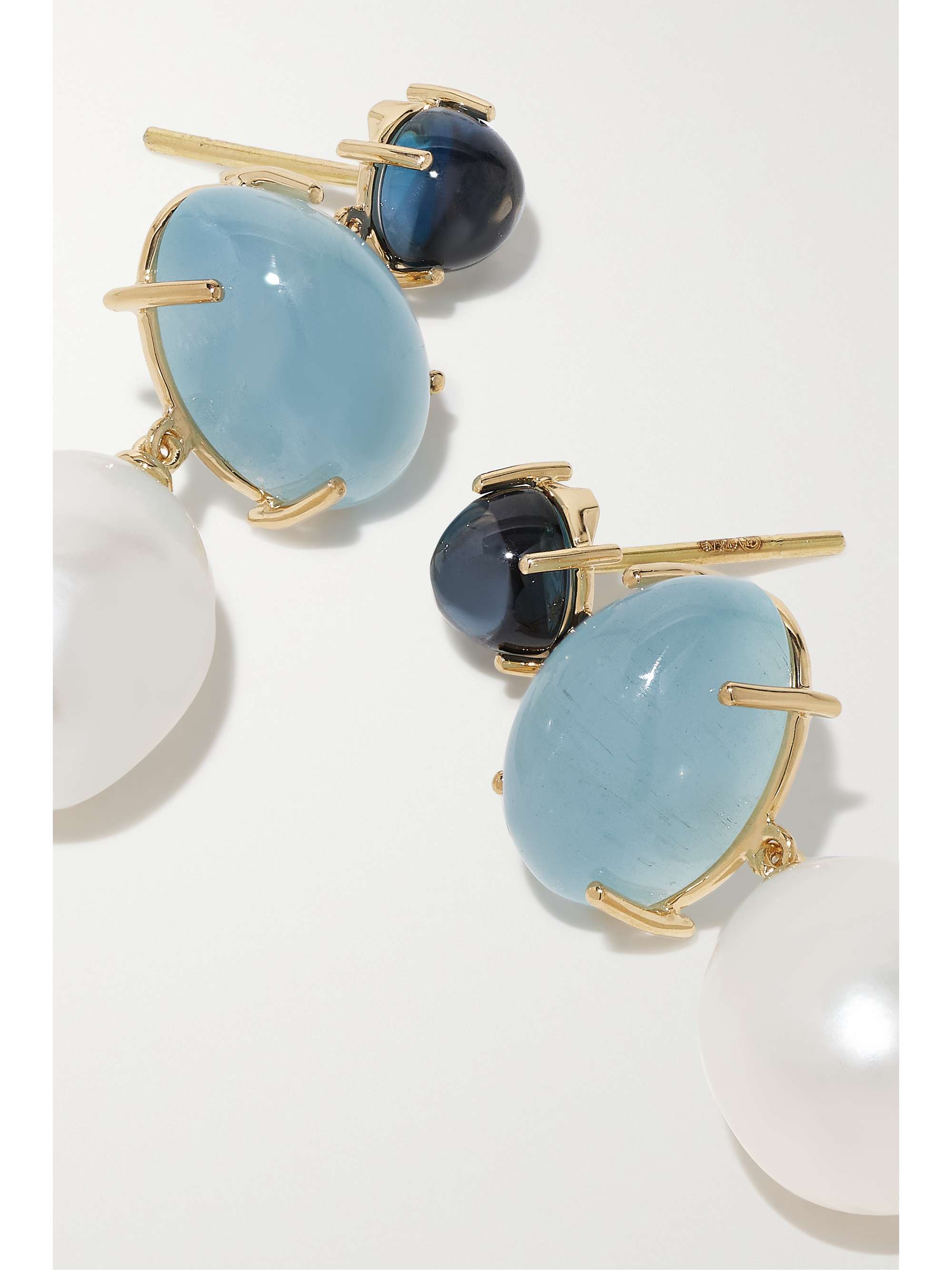 OLE LYNGGAARD COPENHAGEN Lotus 18-karat gold multi-stone earrings