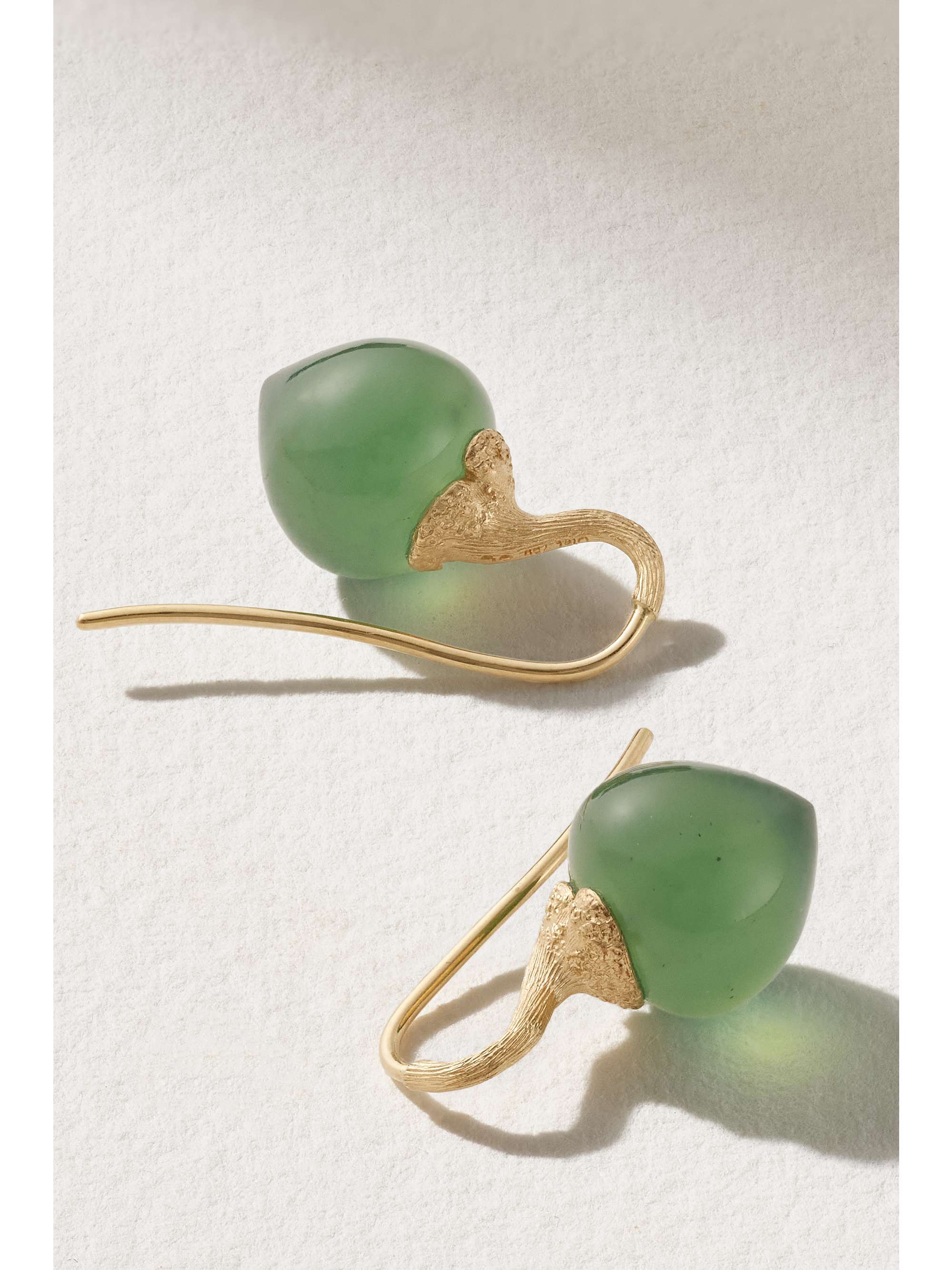 OLE LYNGGAARD COPENHAGEN Dew Drops Small 18-karat gold serpentine earrings