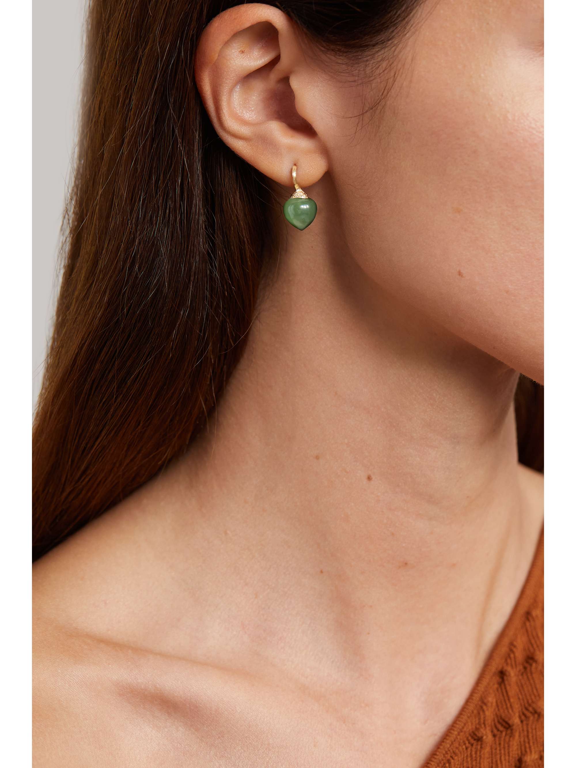 OLE LYNGGAARD COPENHAGEN Dew Drops Small 18-karat gold serpentine earrings