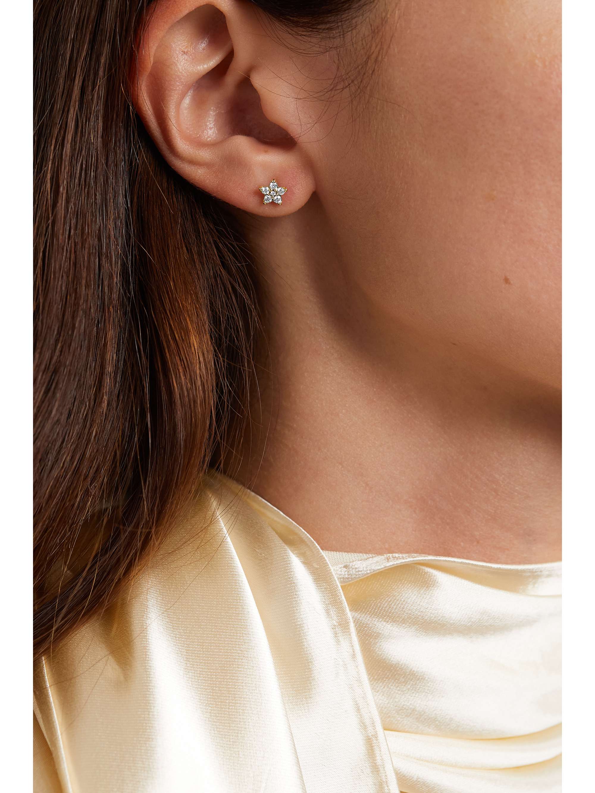 OLE LYNGGAARD COPENHAGEN Shooting Stars Small 18-karat gold diamond earrings
