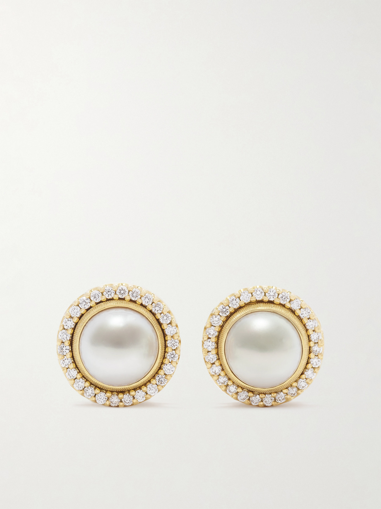 Ole Lynggaard Copenhagen Lotus 18-karat Gold, Pearl And Diamond Earrings