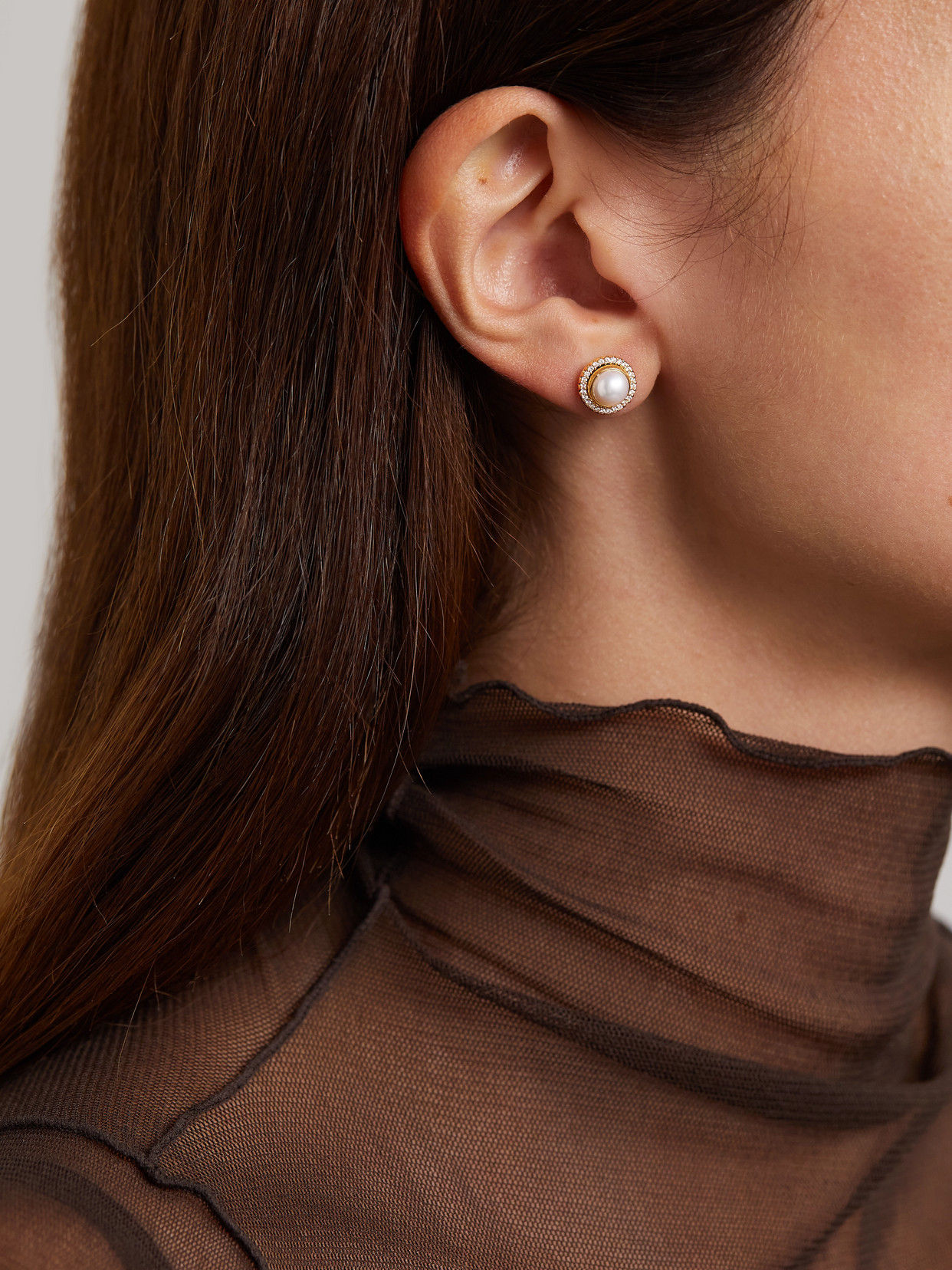 Ole Lynggaard Copenhagen Lotus 18-karat Gold, Pearl And Diamond Earrings In Gold