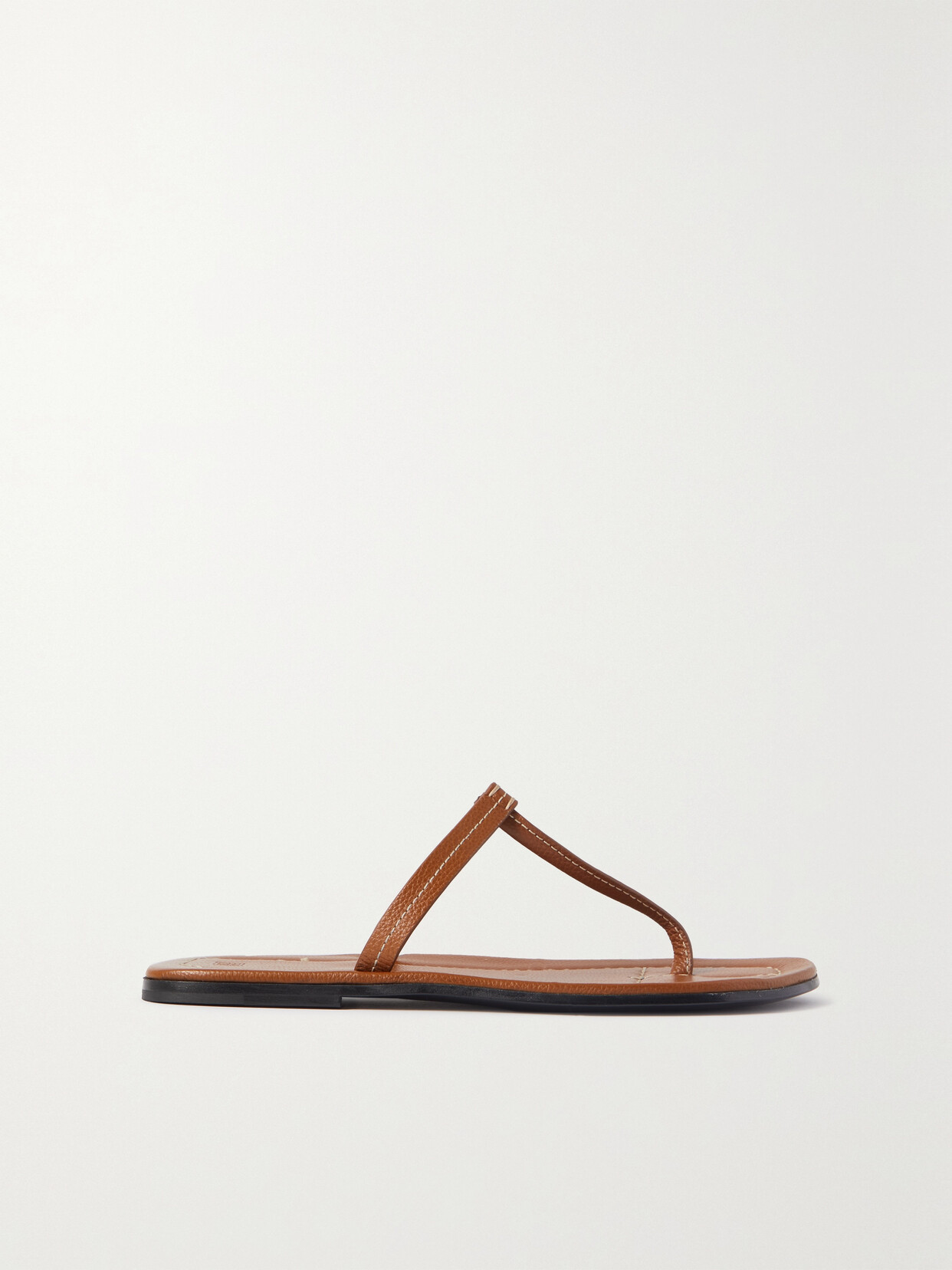 TOTÊME THE T-STRAP LEATHER SANDALS