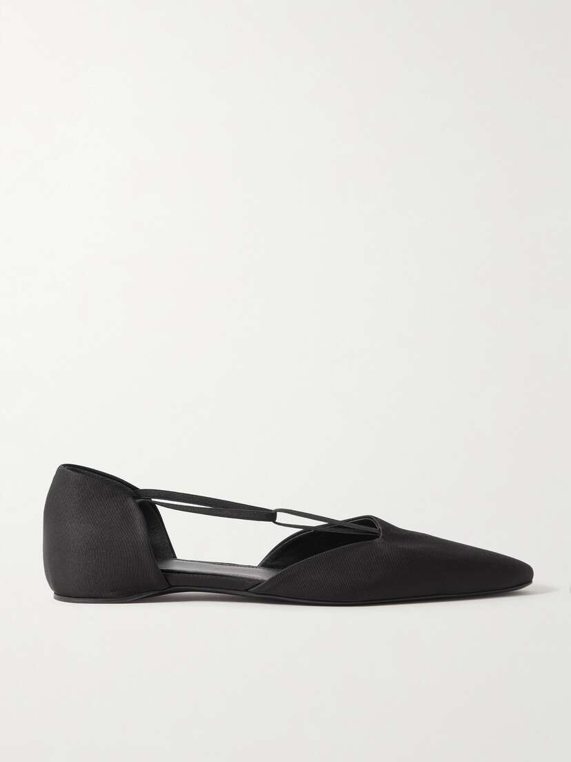 TOTEME The T-strap Faille Point-toe Flats
