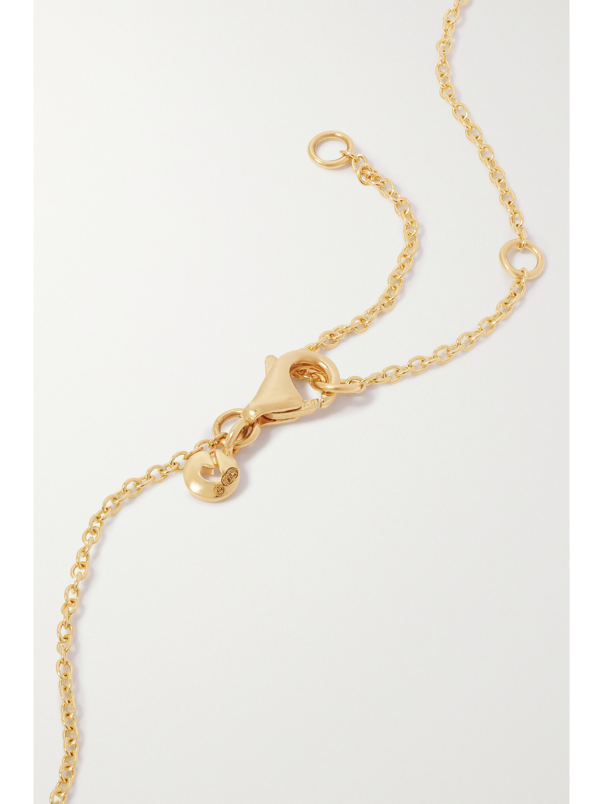 OLE LYNGGAARD COPENHAGEN HEARTS CLASP 18-KARAT GOLD DIAMOND NECKLACE