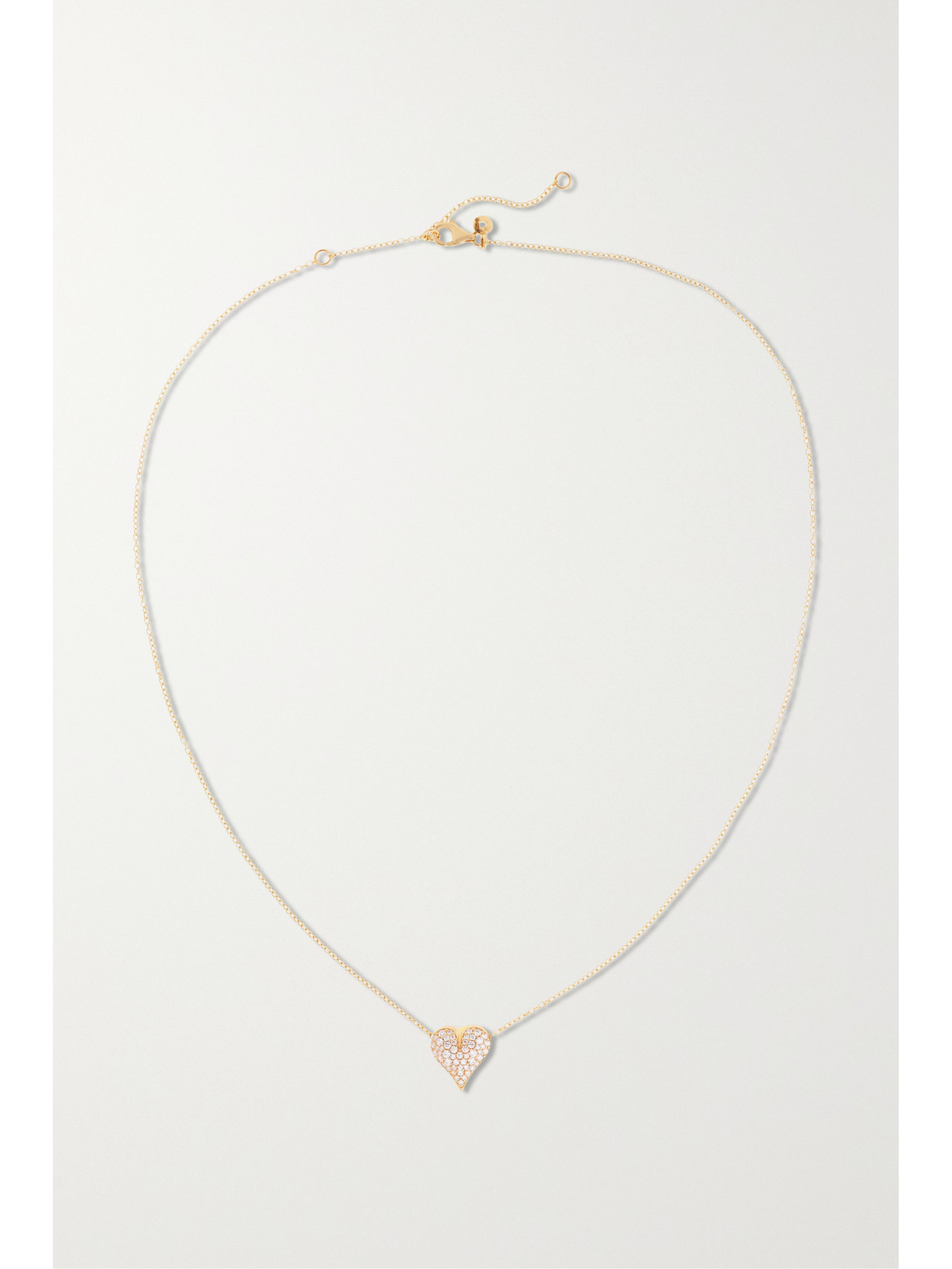 OLE LYNGGAARD COPENHAGEN HEARTS CLASP 18-KARAT GOLD DIAMOND NECKLACE