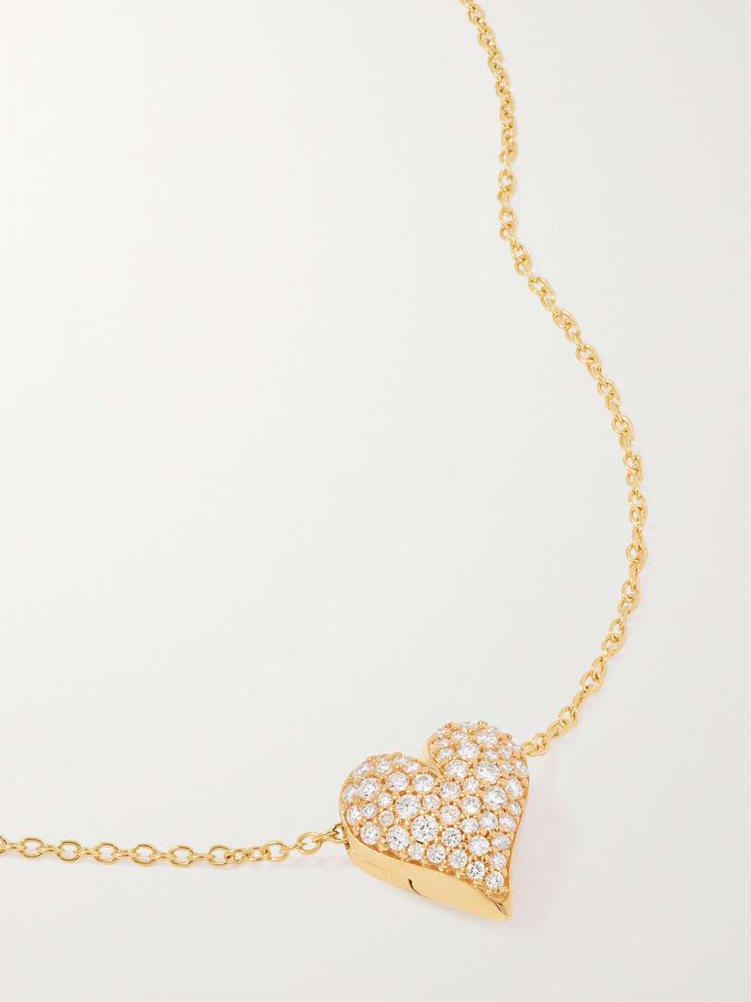 OLE LYNGGAARD COPENHAGEN Hearts Clasp 18-karat Gold Diamond Necklace