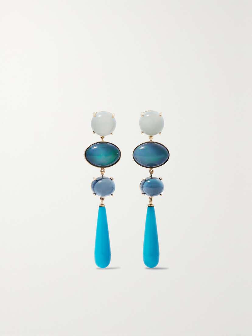 OLE LYNGGAARD COPENHAGEN Lotus 18-karat Gold Multi-stone Earrings