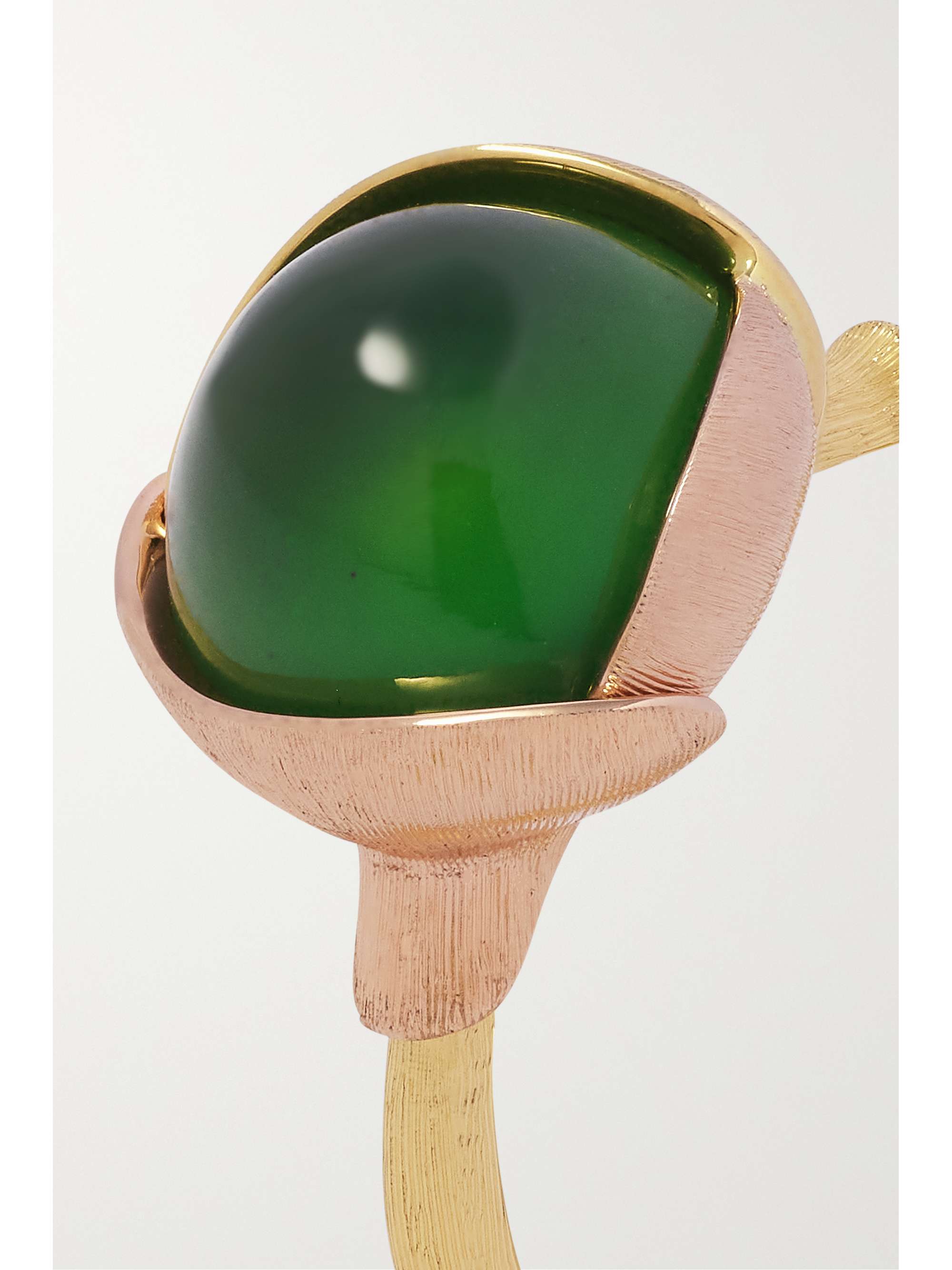 OLE LYNGGAARD COPENHAGEN Lotus 18-karat yellow and rose gold serpentine ring
