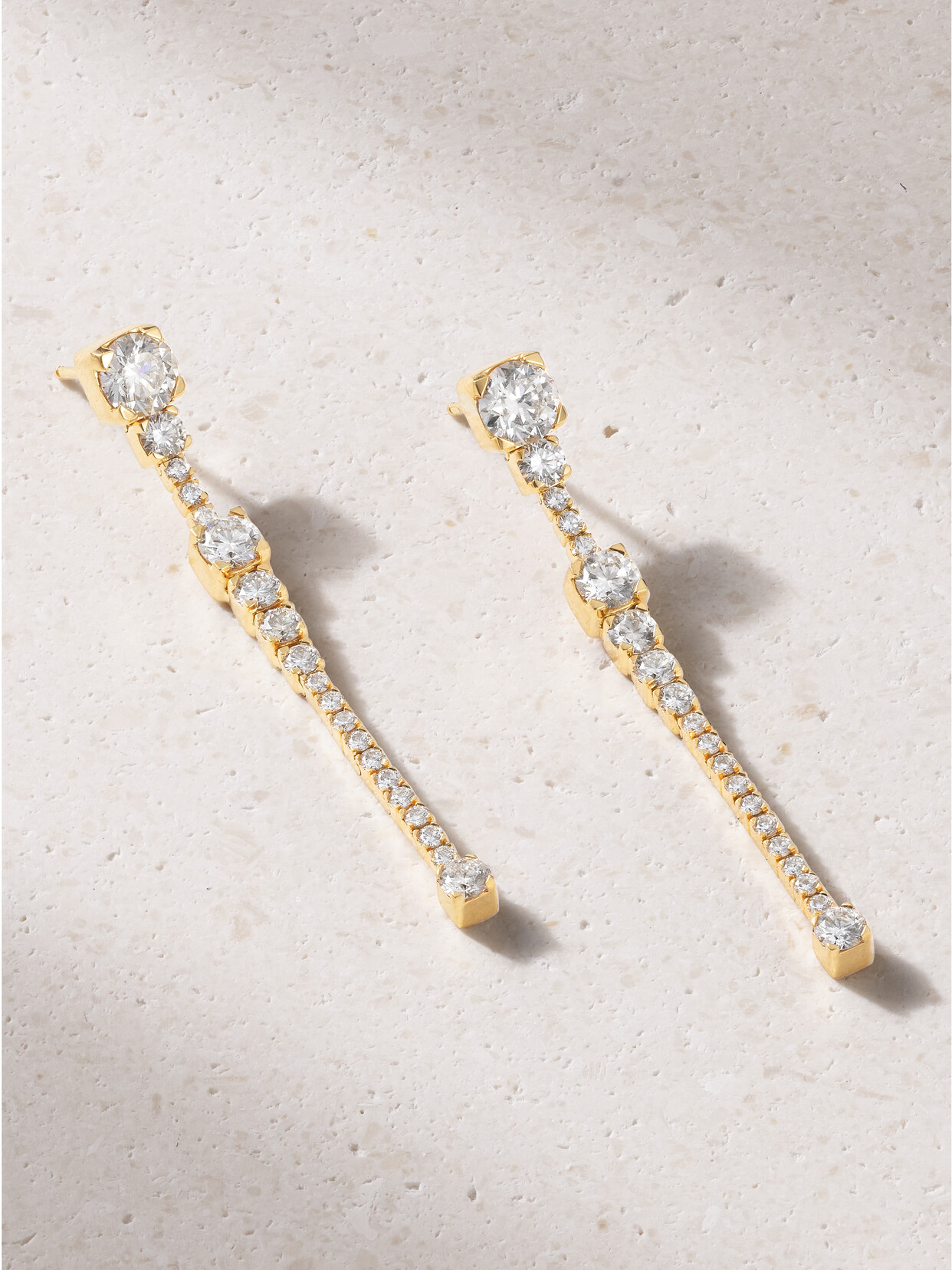 Sophie Bille Brahe River 18-karat  Diamond Earrings