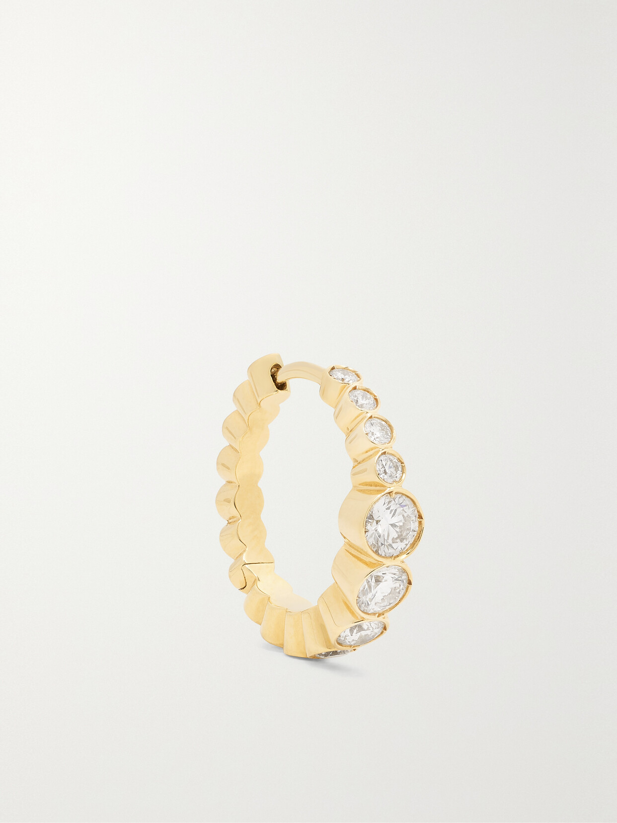 Sophie Bille Brahe - Ensemble 18-karat Gold Diamond Hoop Earrings - one size