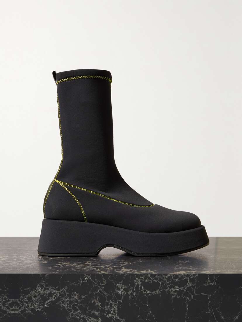 Ganni Retro Stretch Recycled-jersey Sock Boots