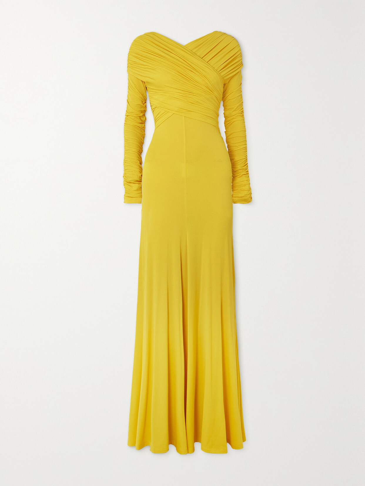 TOVE Aurelie Wrap-effect Ruched Stretch-jersey Maxi Dress