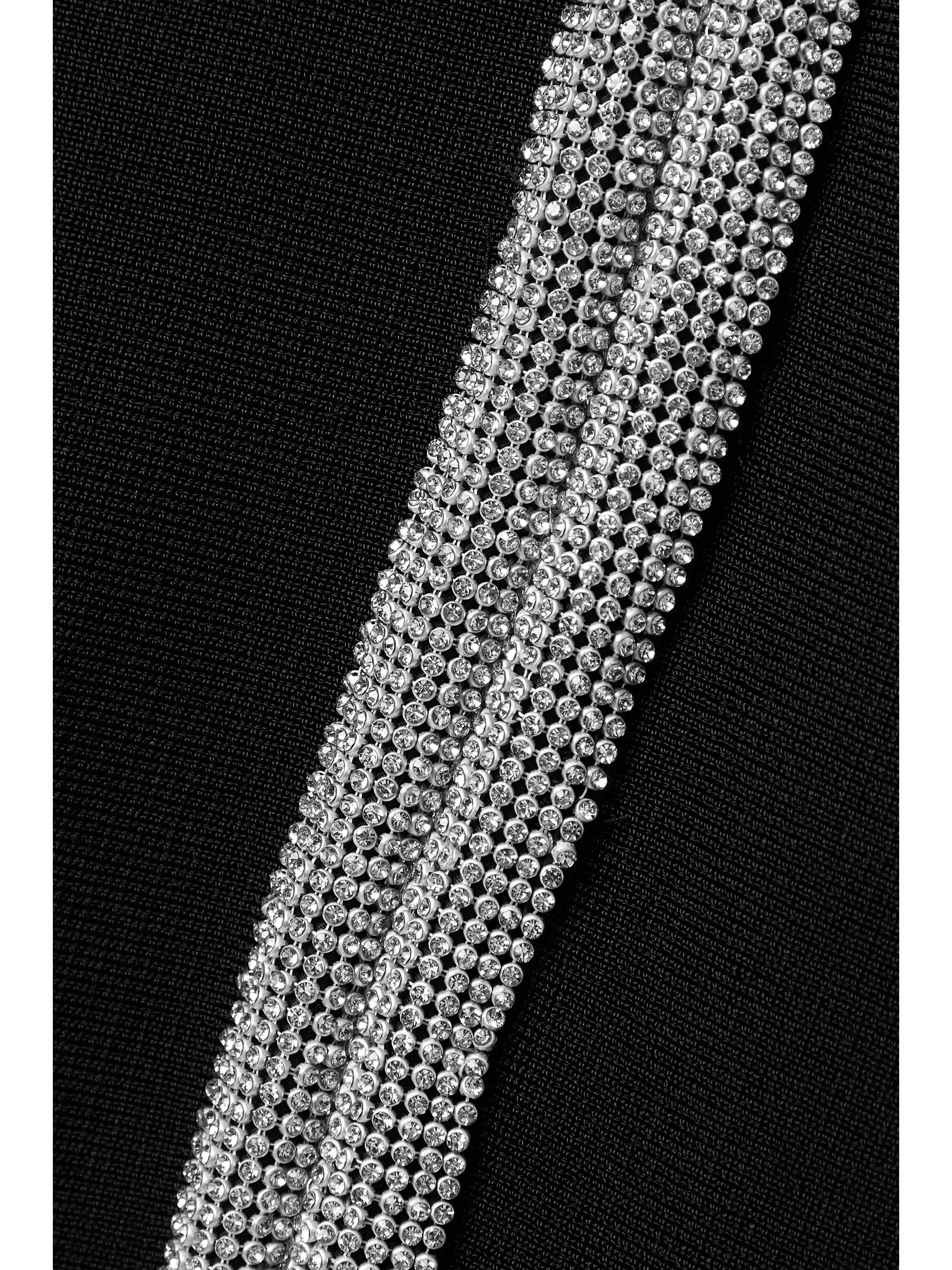 REBECCA VALLANCE Raine crystal-embellished knitted mini skirt
