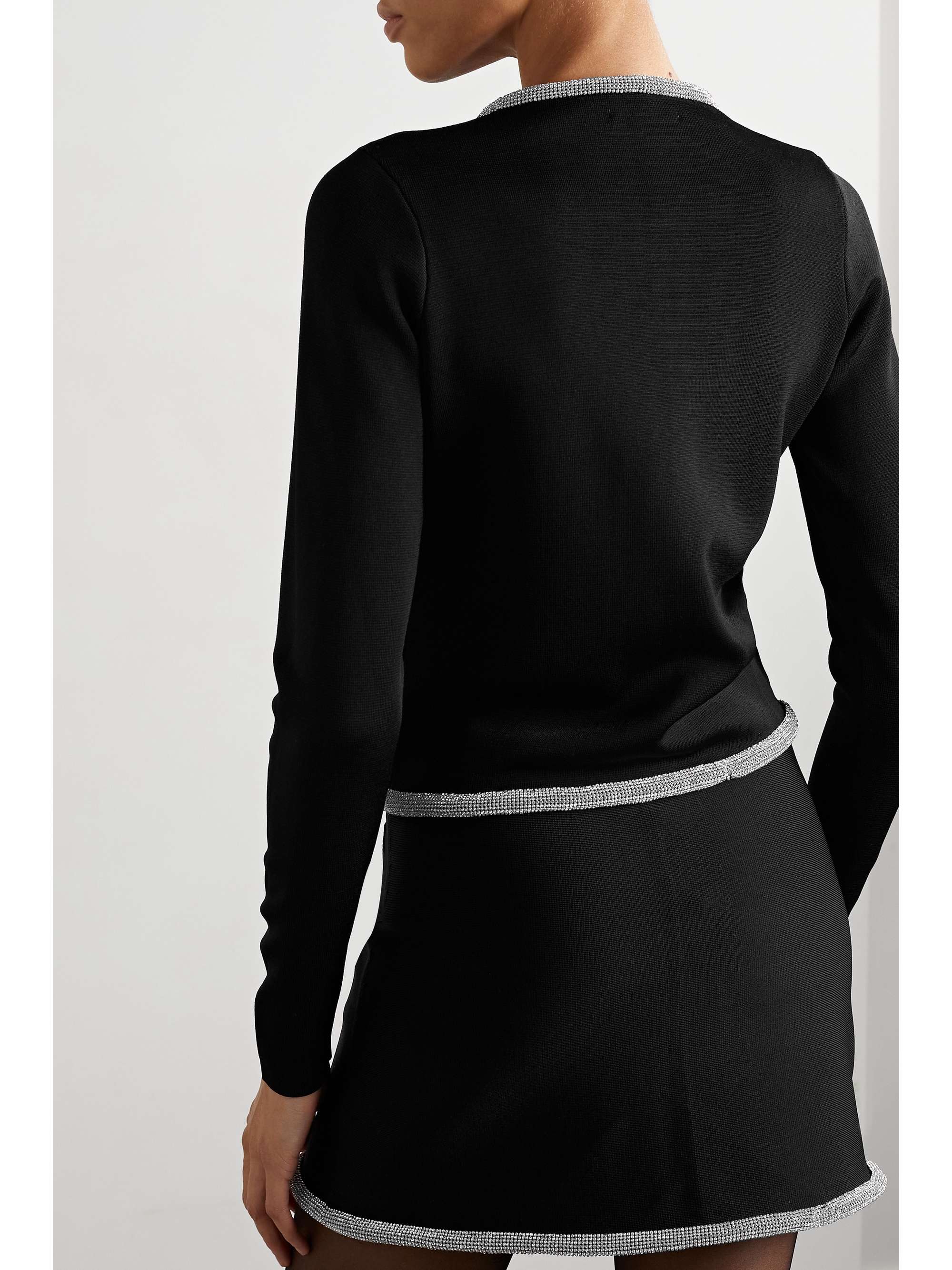 REBECCA VALLANCE Raine crystal-embellished knitted jacket
