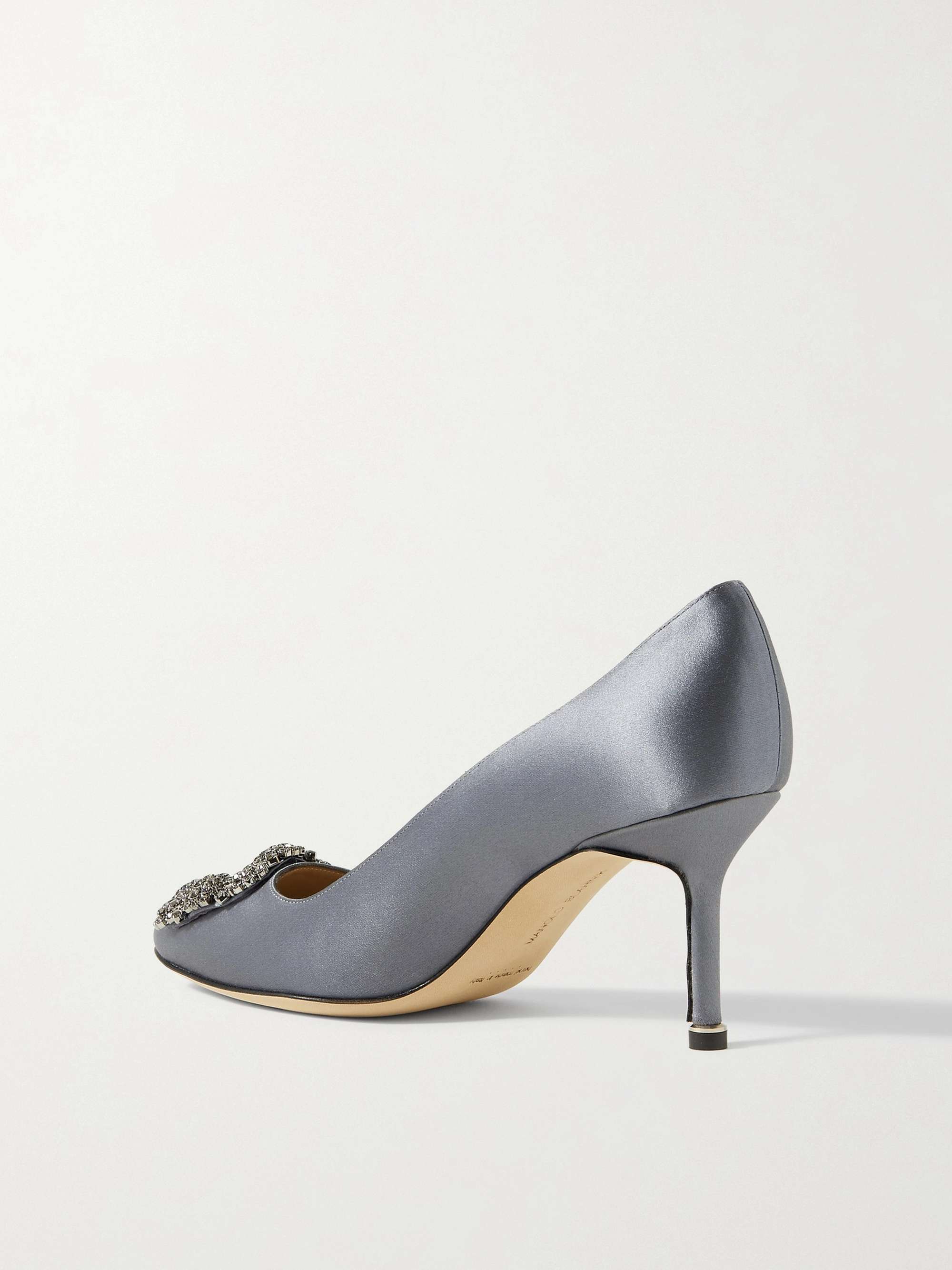 MANOLO BLAHNIK Hangisi 70 带缀饰缎布高跟鞋