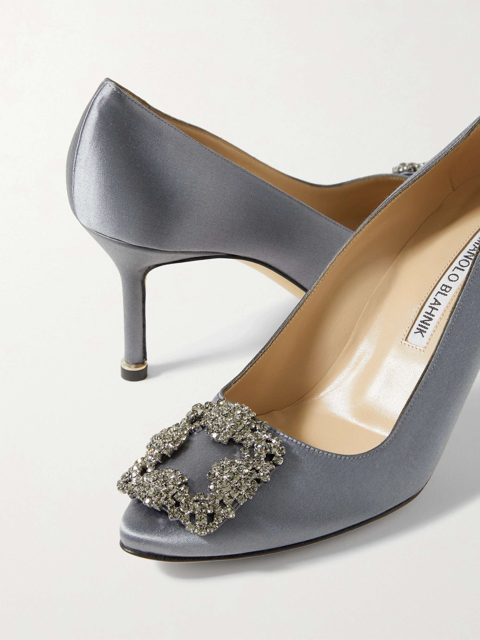 MANOLO BLAHNIK Hangisi 70 带缀饰缎布高跟鞋