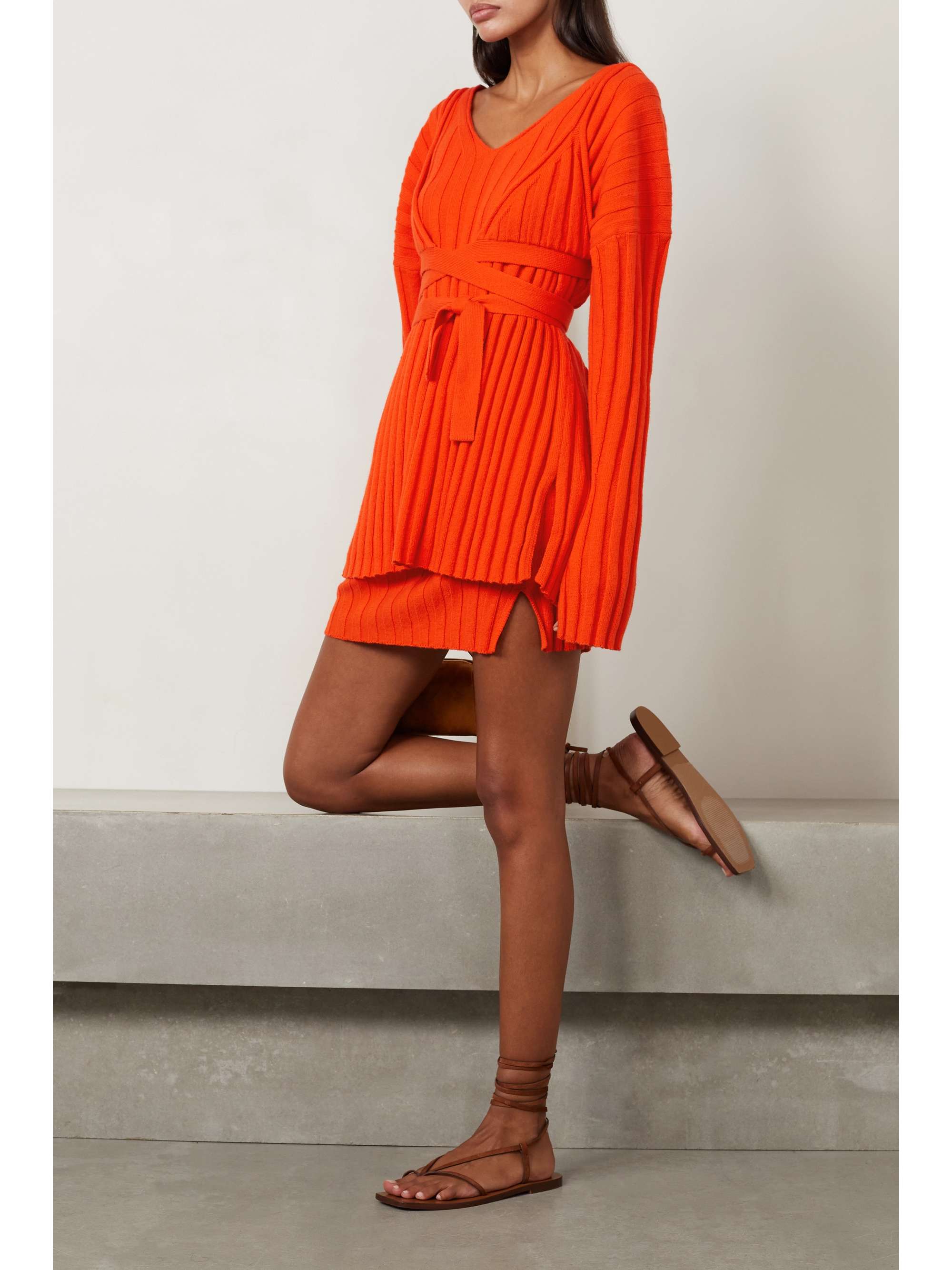 ALTUZARRA Boyes layered ribbed cashmere and cotton-blend sweater |  NET-A-PORTER