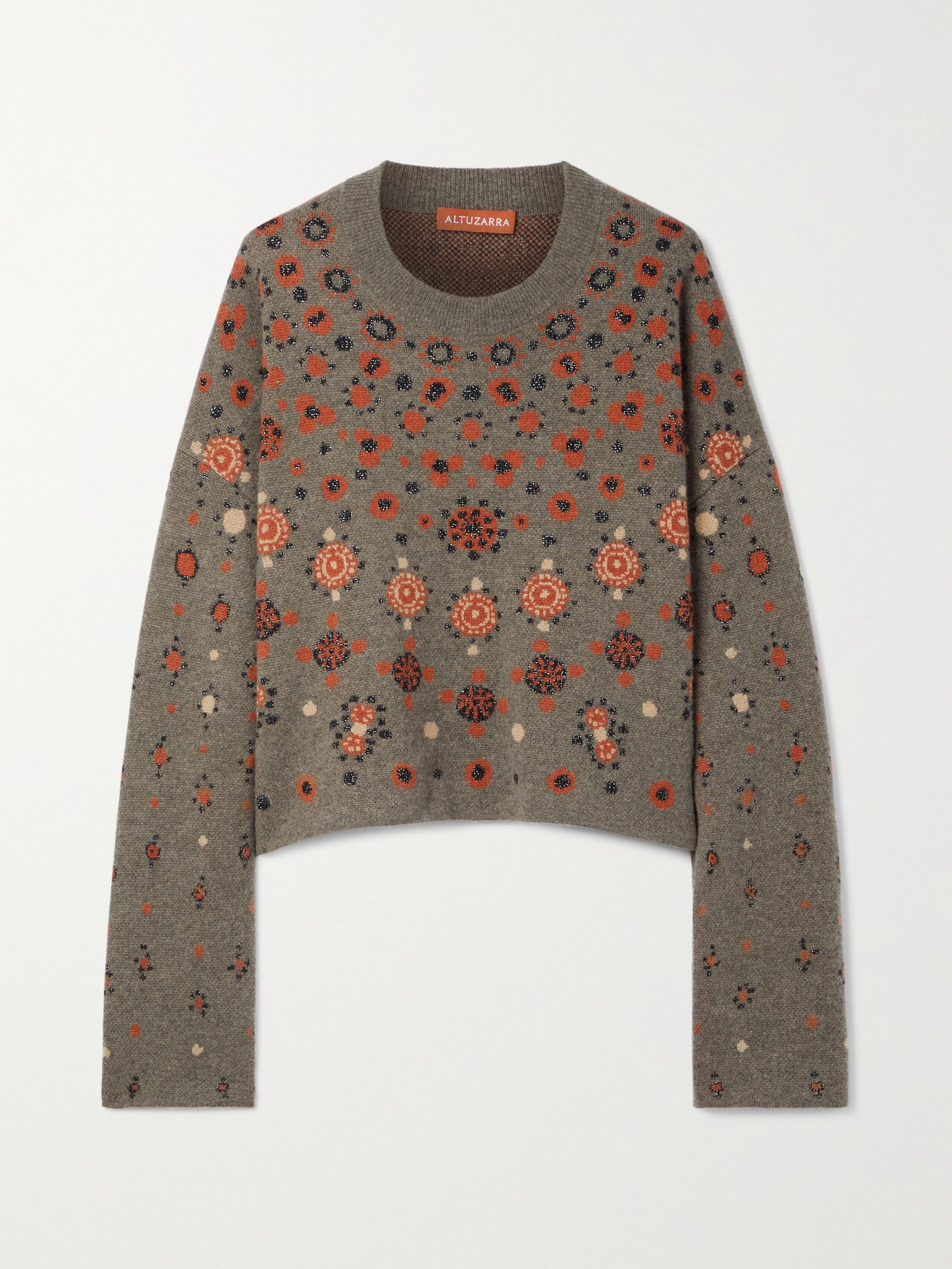 ALTUZARRA MAKENA JACQUARD-KNIT CASHMERE SWEATER