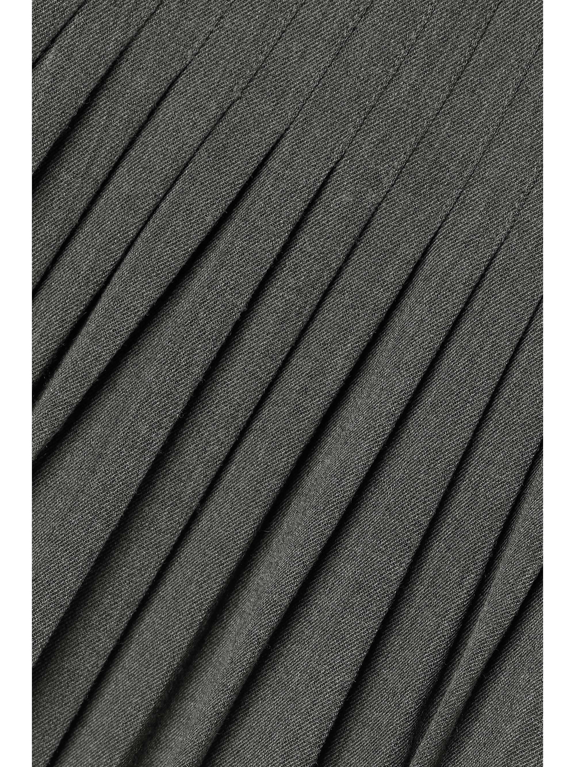 ALTUZARRA Haki pleated linen-blend twill mini wrap skirt