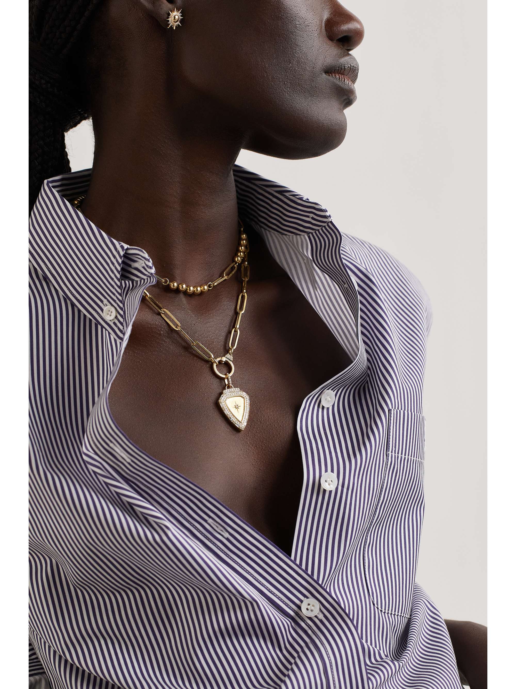 SORELLINA L'Impératrice XL 18-karat gold diamond necklace