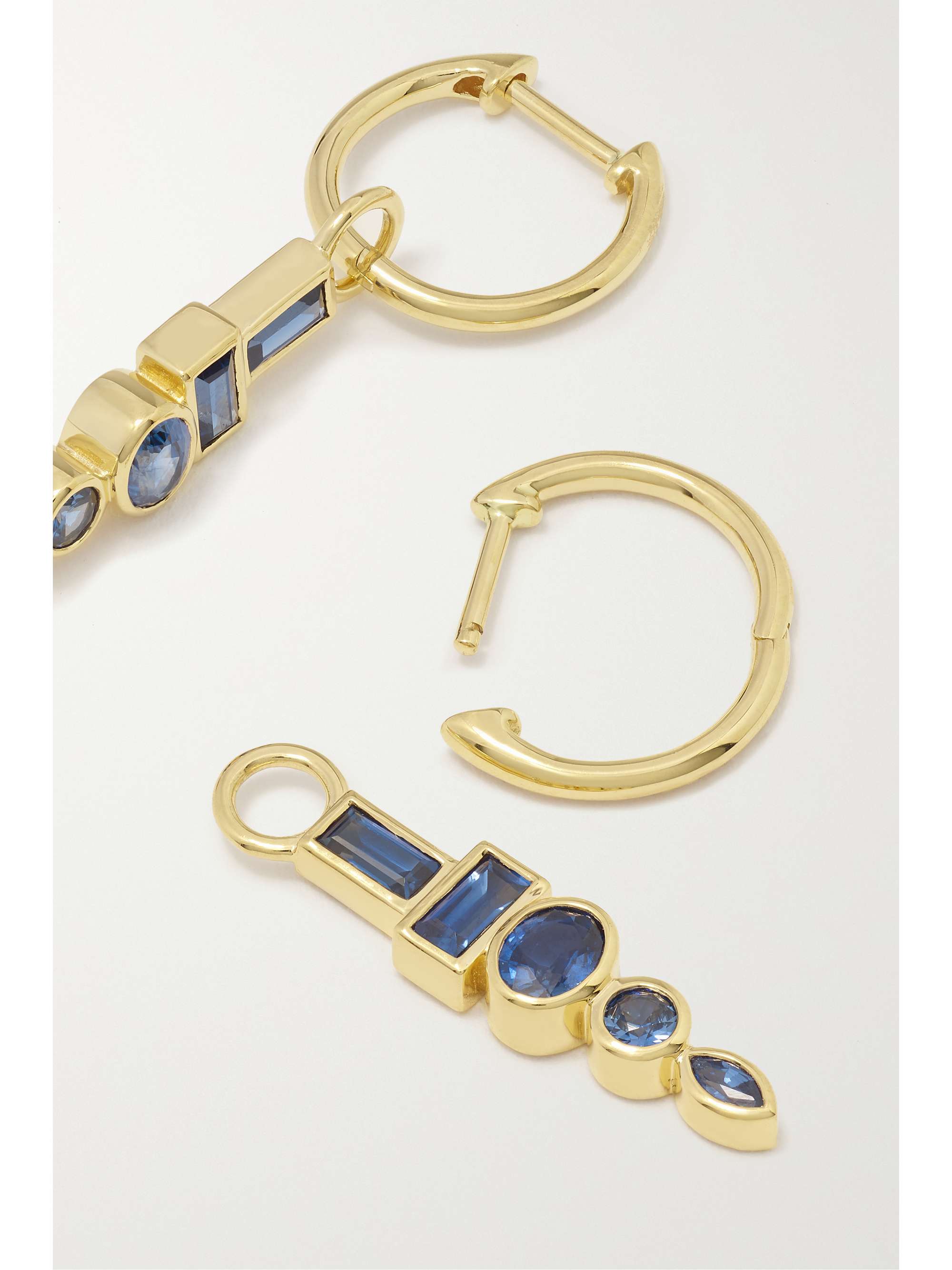 SORELLINA Totem 18-karat gold sapphire earrings