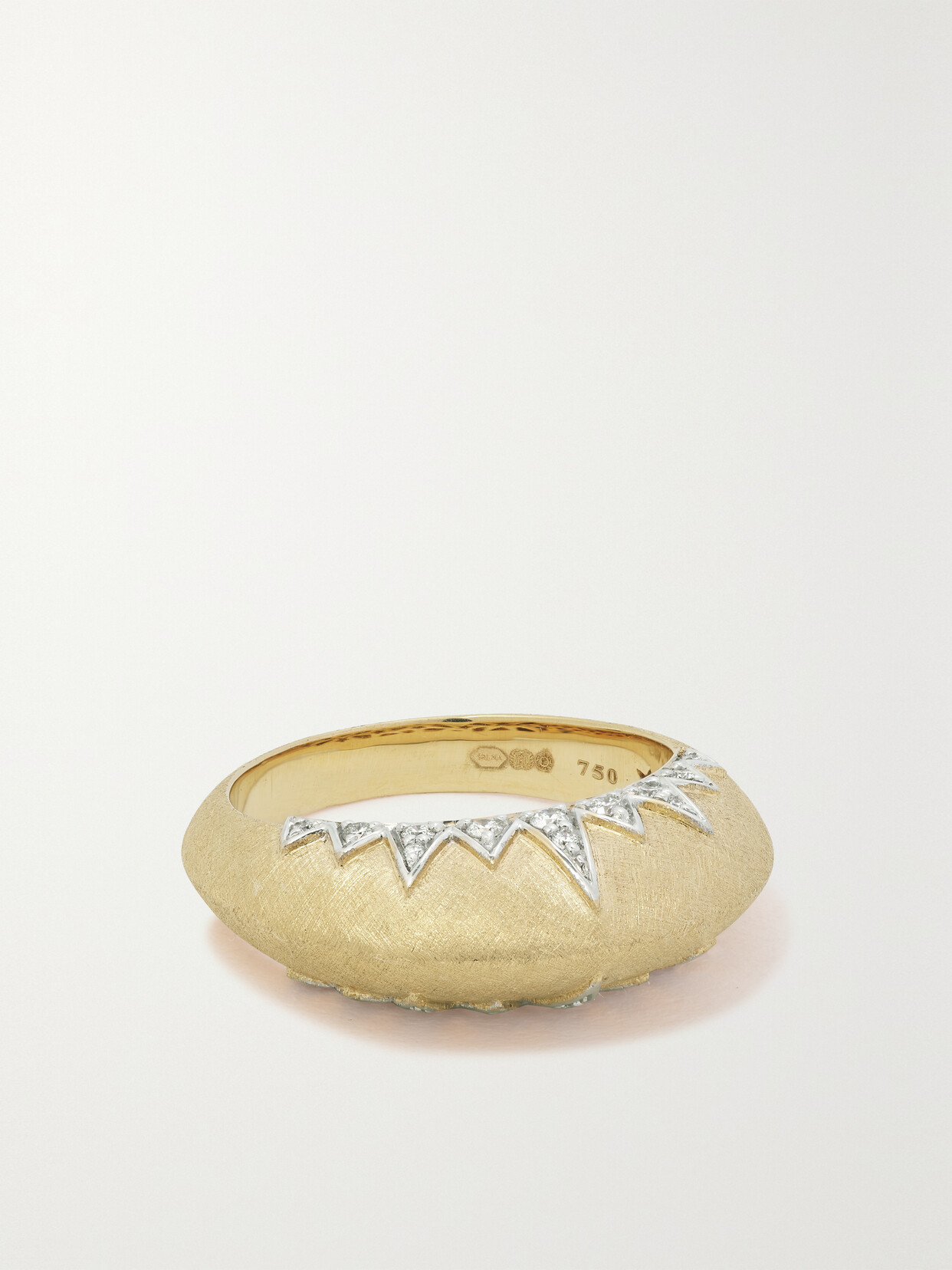 SORELLINA DOMED CROWN 18-KARAT GOLD DIAMOND RING