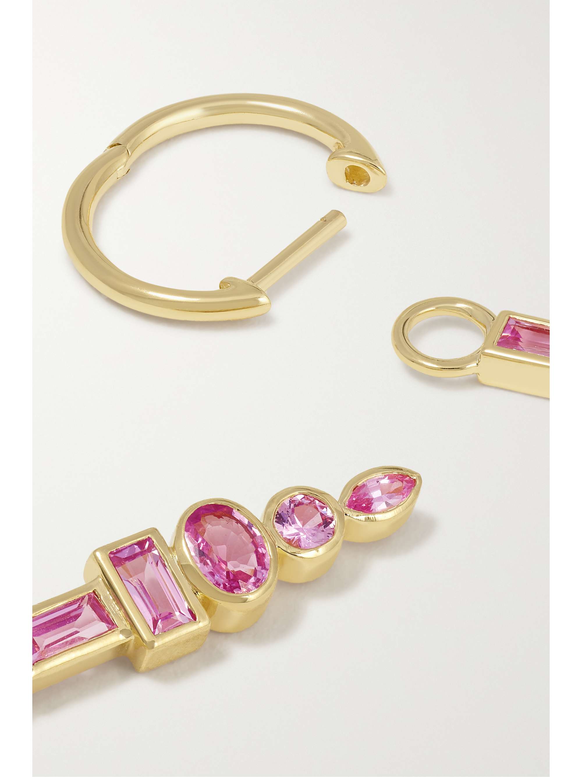 SORELLINA Totem 18-karat gold sapphire earrings