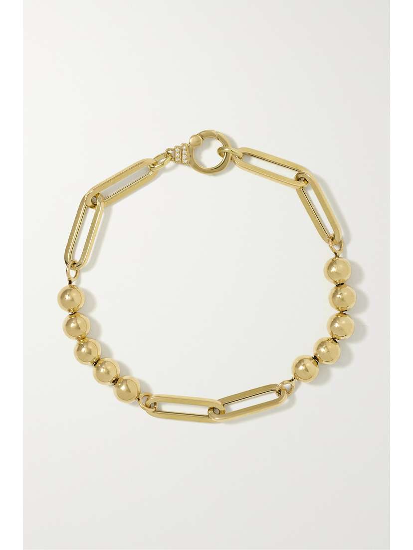 Sorellina Paperclip 18-karat Gold Diamond Bracelet