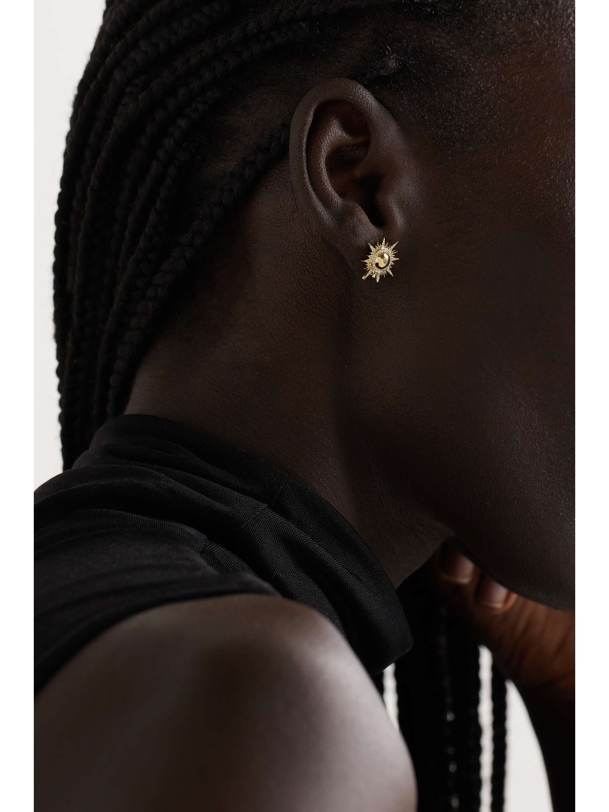 SORELLINA Il Sole 18-karat gold diamond earrings