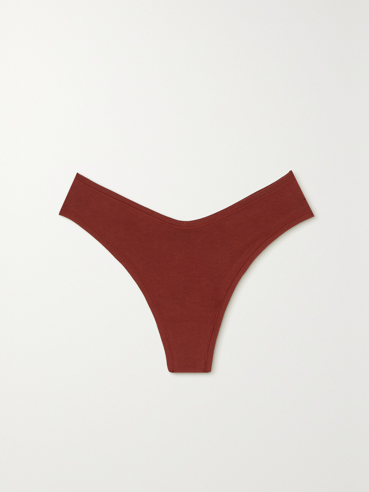 SKIMS COTTON COLLECTION 2.0 COTTON-BLEND JERSEY THONG